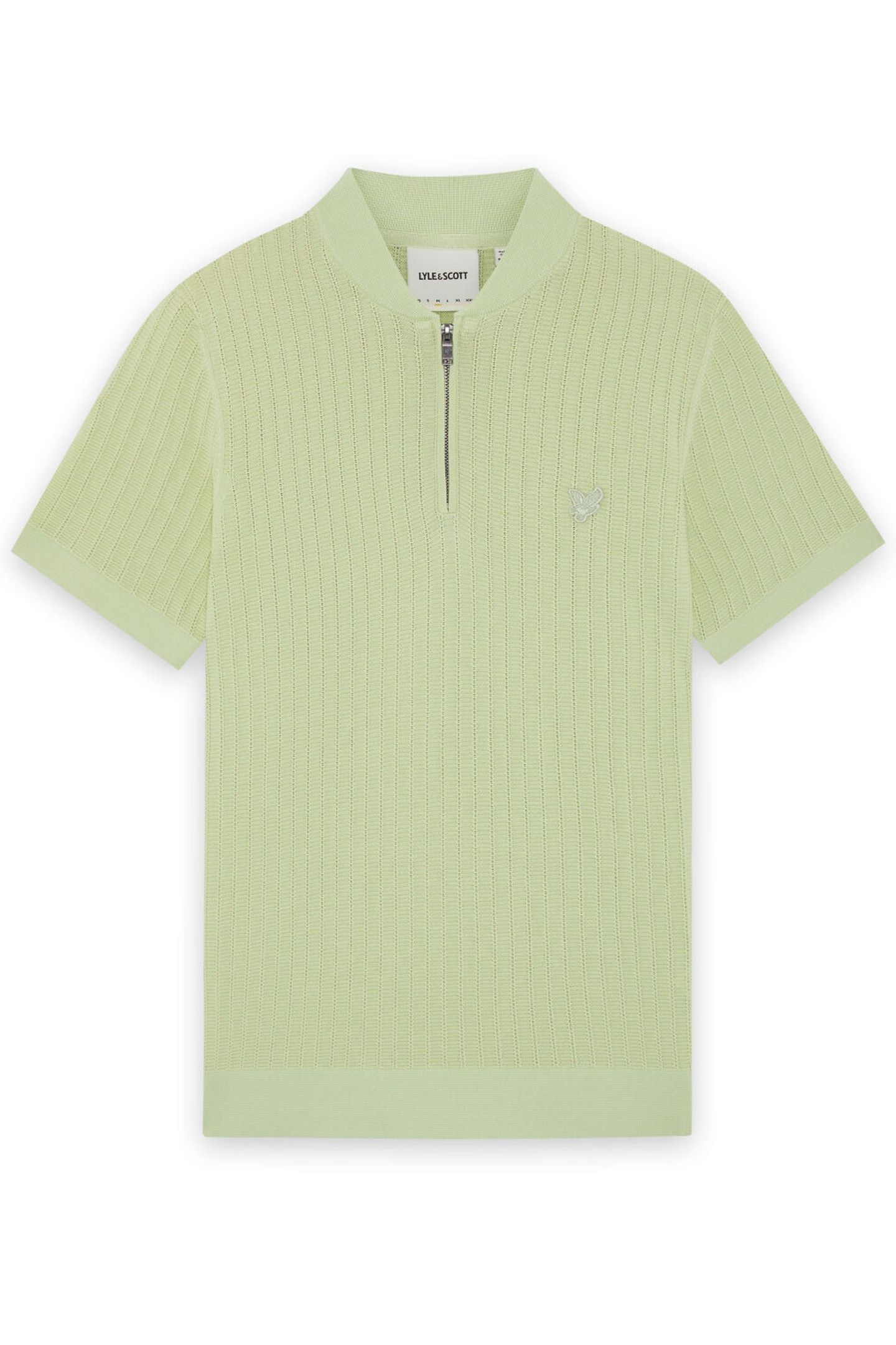 SUPERFINE KNITTED BOMBER POLO TENDER GREENS 4