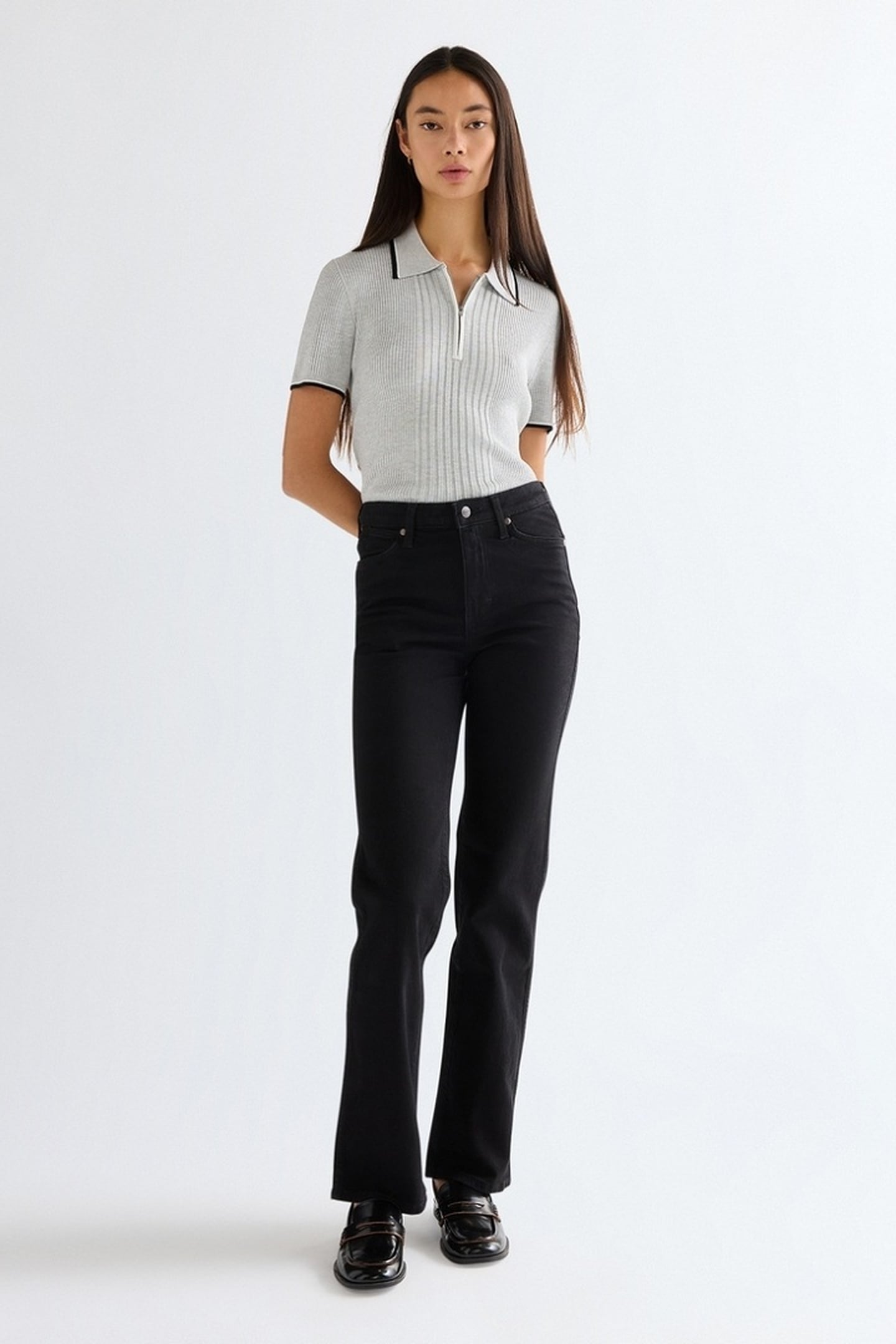 STRAIGHT BLACK JEANS DENIM BLACK 3