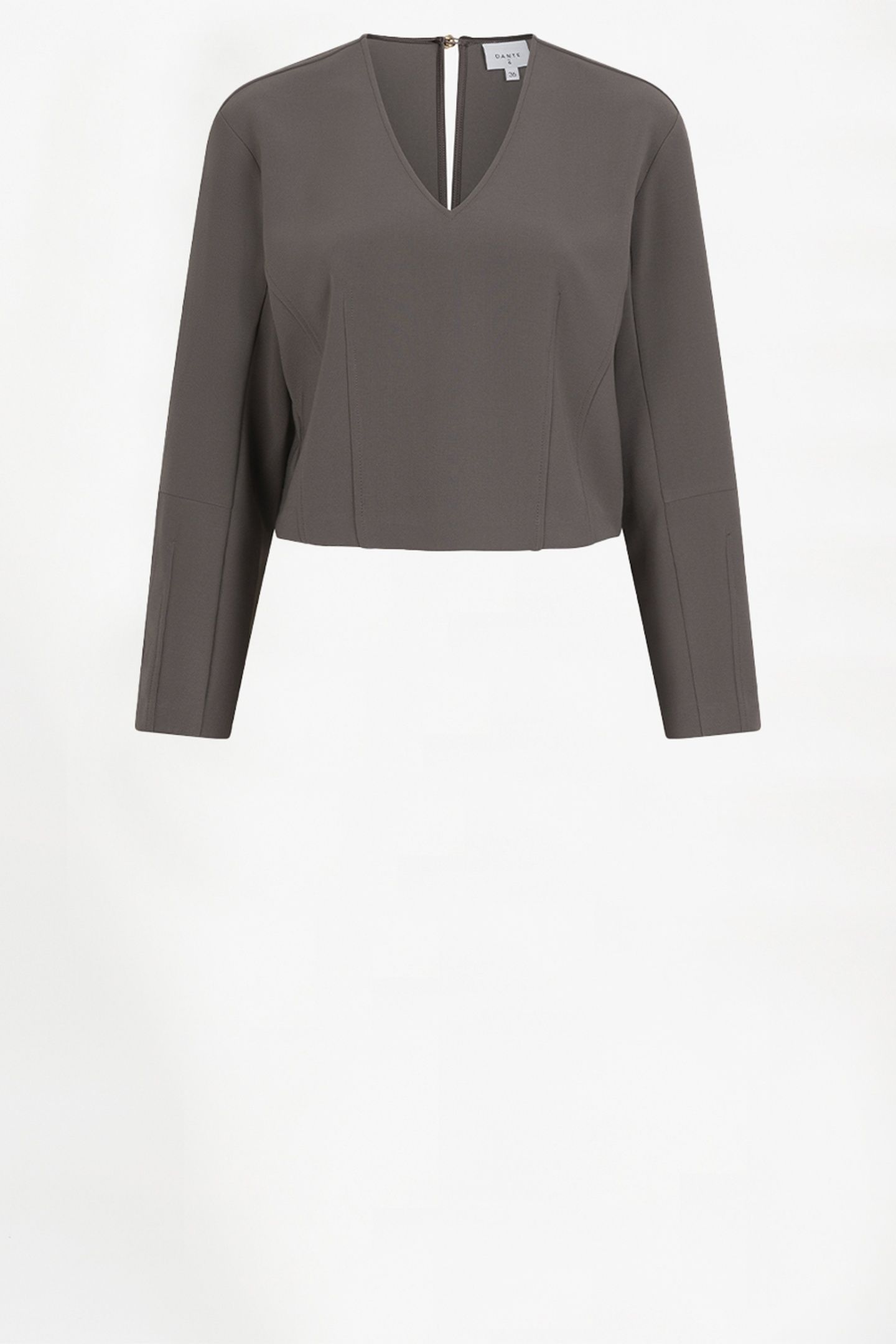 CINDER V-NECK TOP ANTIQUE GREY 4