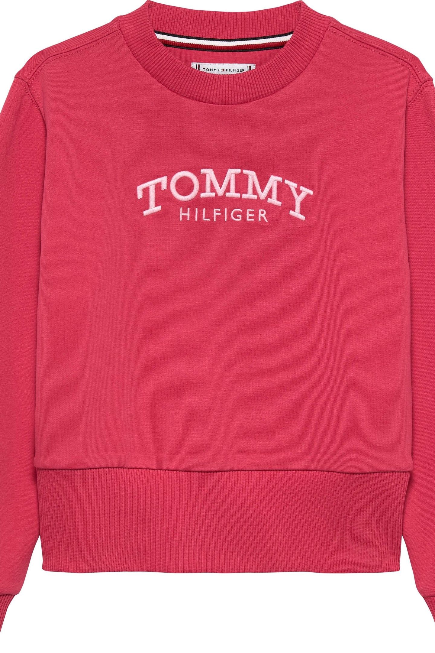 GIRLS HIGH RIB HEM CREW NECK VINTAGE CERISE 5