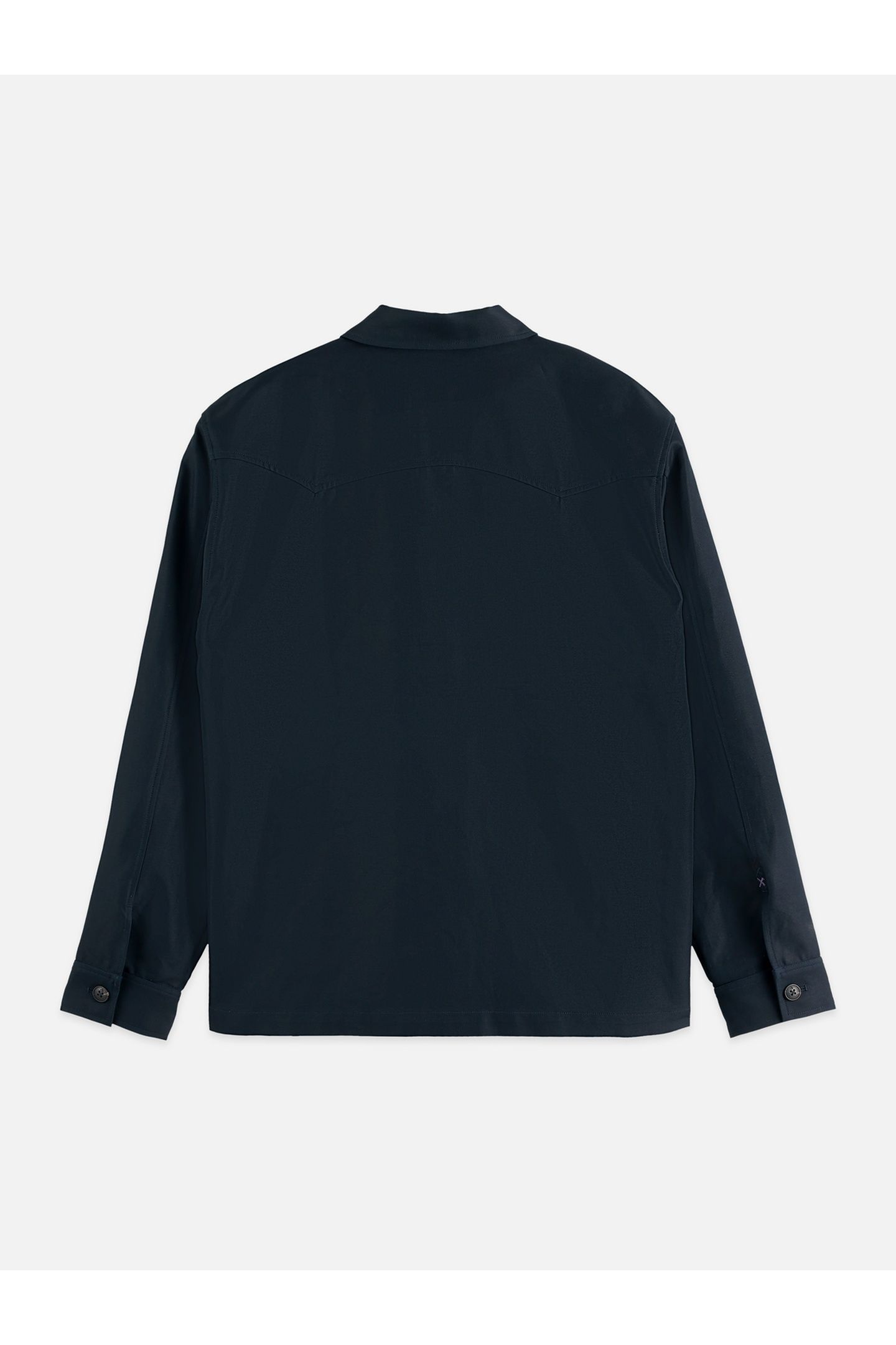 COTTON-BLEND TWILL RELAXED-FIT OVERSHIRT NAVY 2