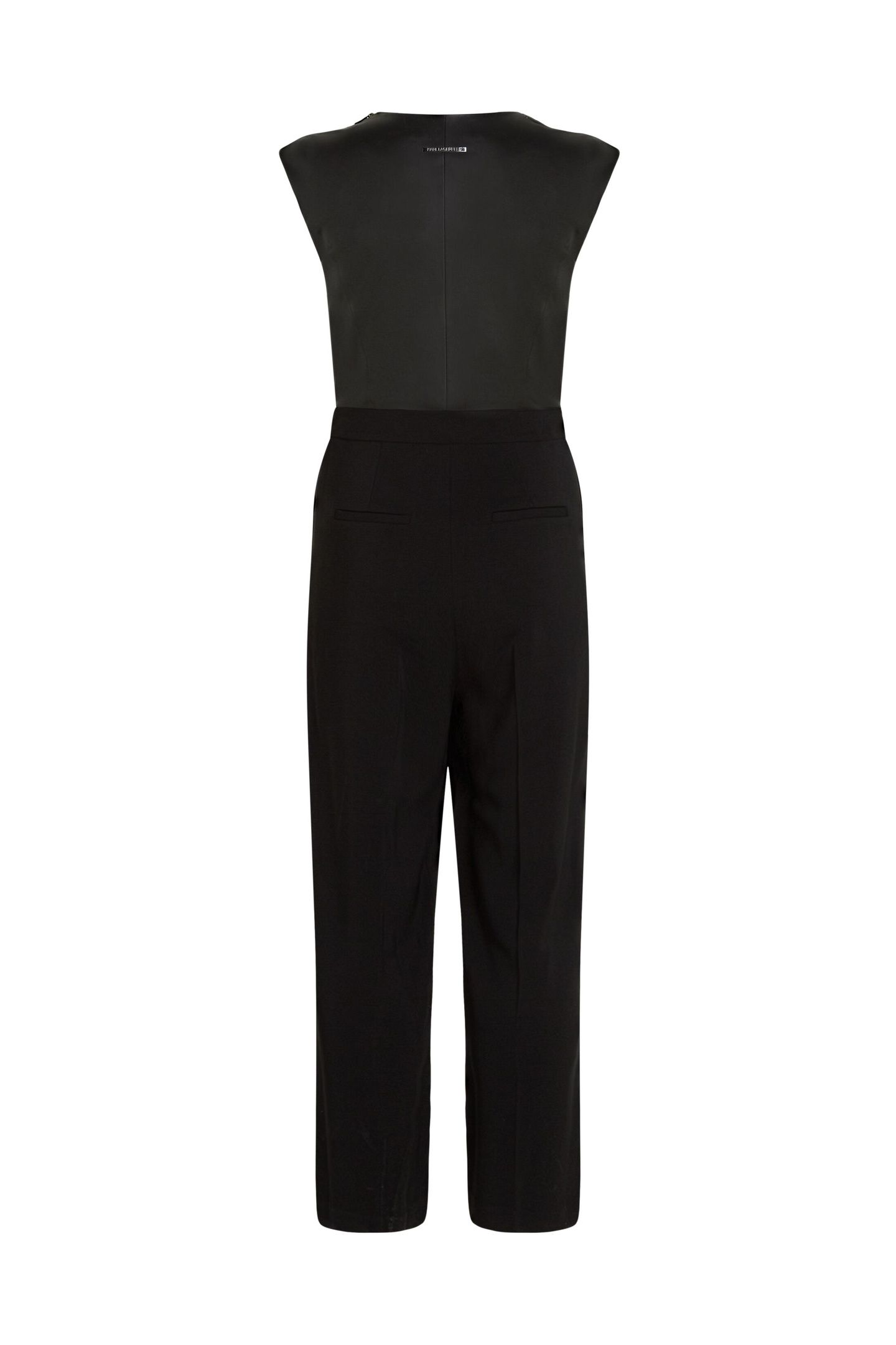 FAUX LEATHER ZIP JUMPSUIT BLACK 2