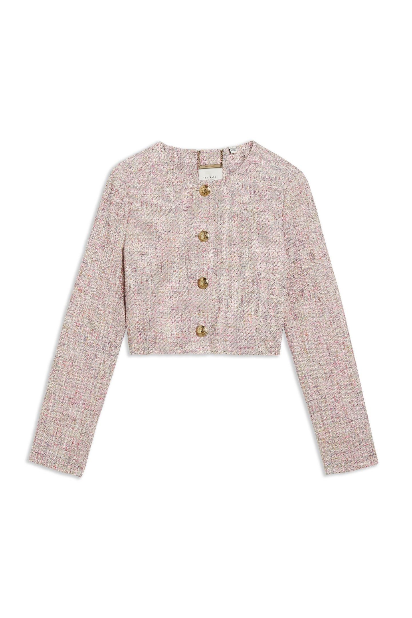 CONSTA TAILORED FITTED BOUCLE CROPPED IVORY 3