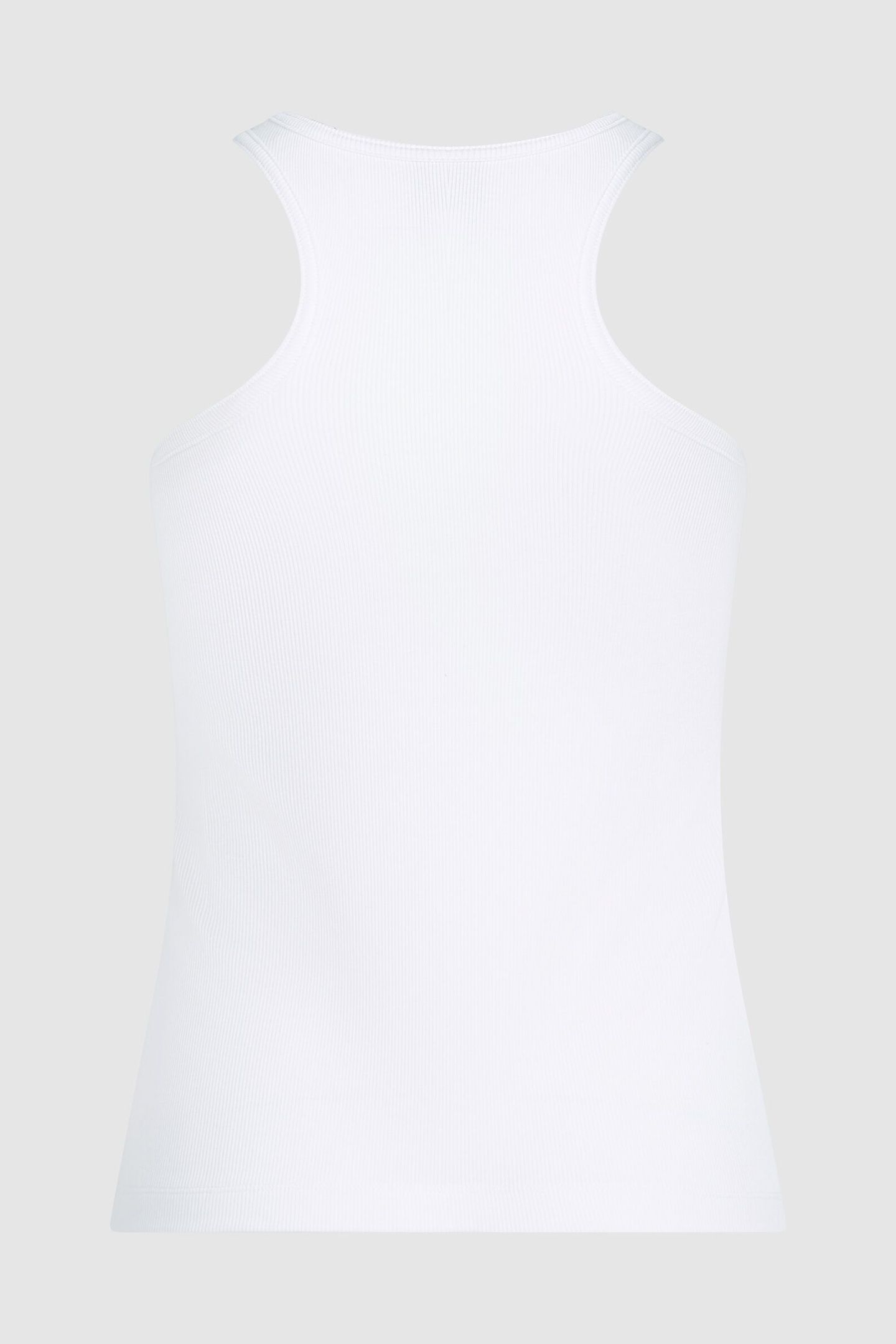 KLJ RIBBED LOGO TANK WHITE 5