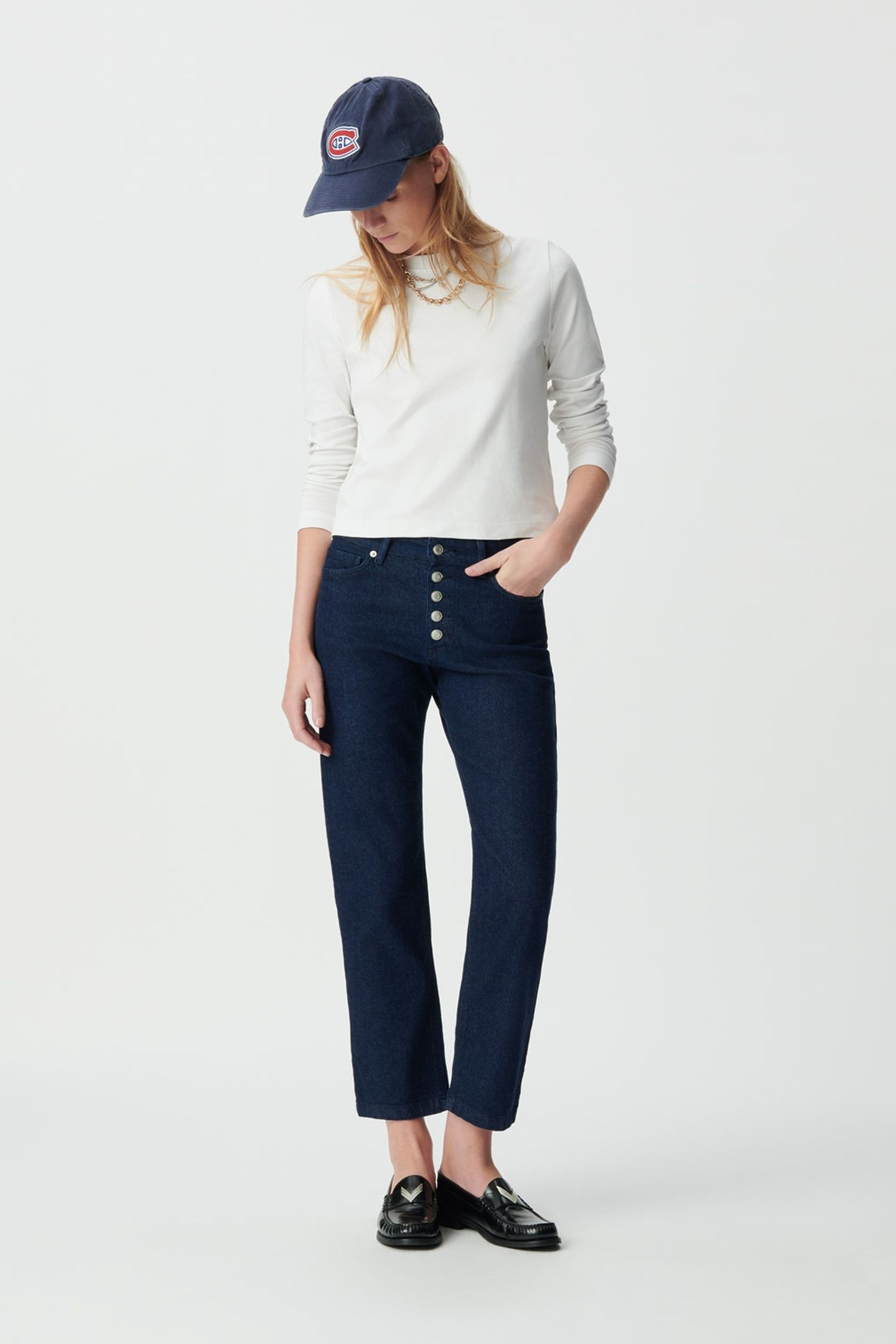 RAW JANIS STRAIGHT JEANS WITH VISIBLE BUTTONS 5
