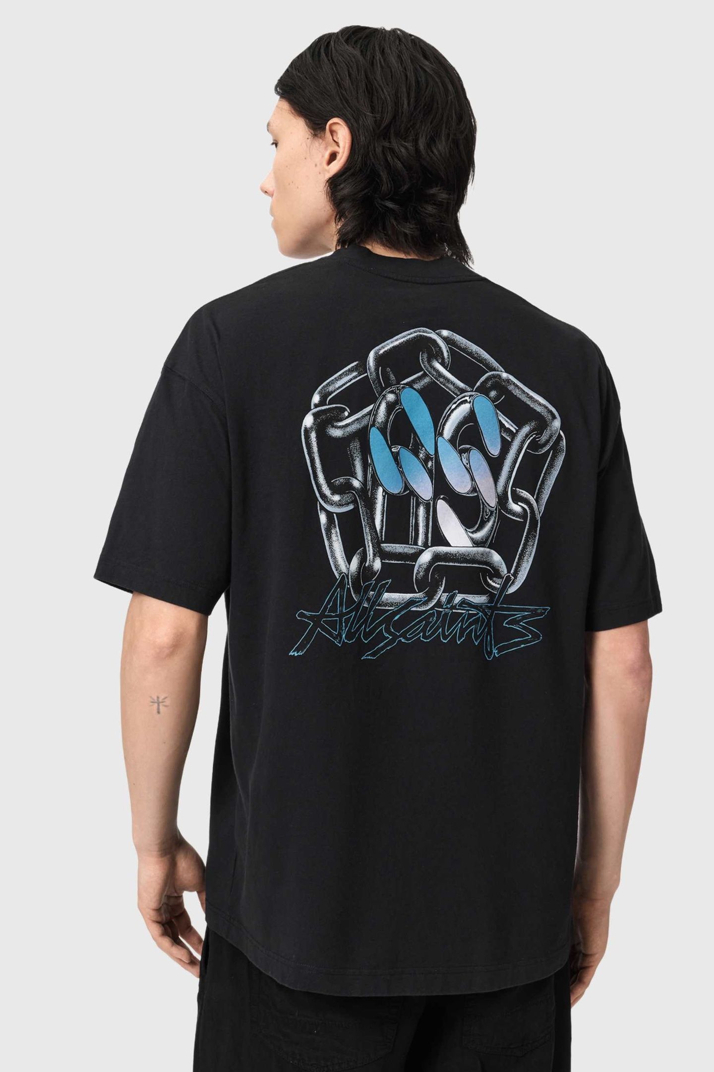 AFFIX SS CREW WASHED BLACK 1
