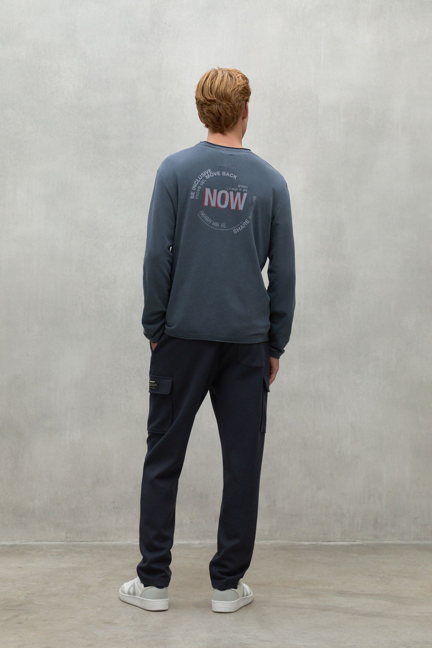 NOWALF LONG SLEEVE T-SHIRT STEEL BLUE 2