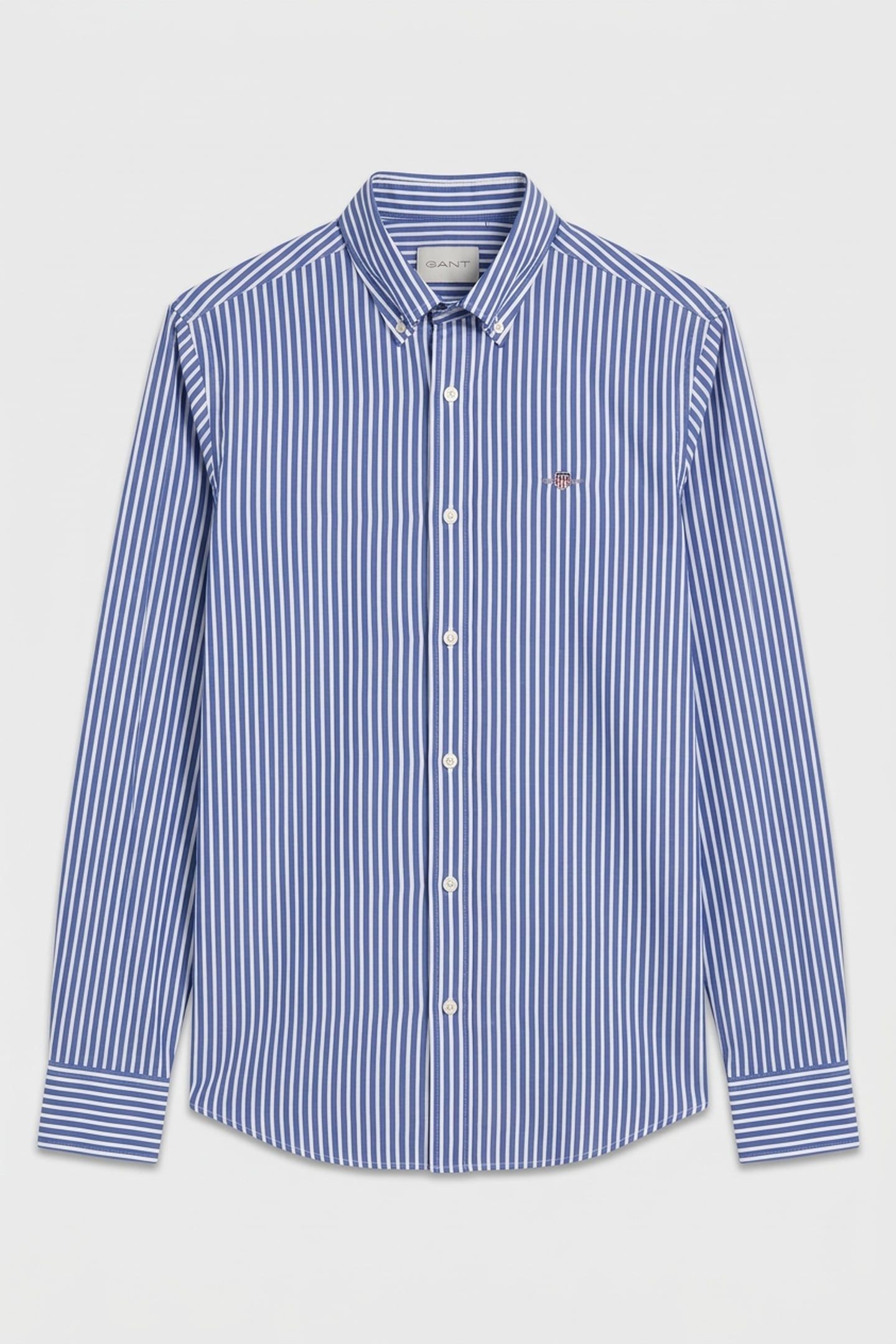 SLIM CLASSIC POPLIN STRIPE SHIRT COLLEGE BLUE 2