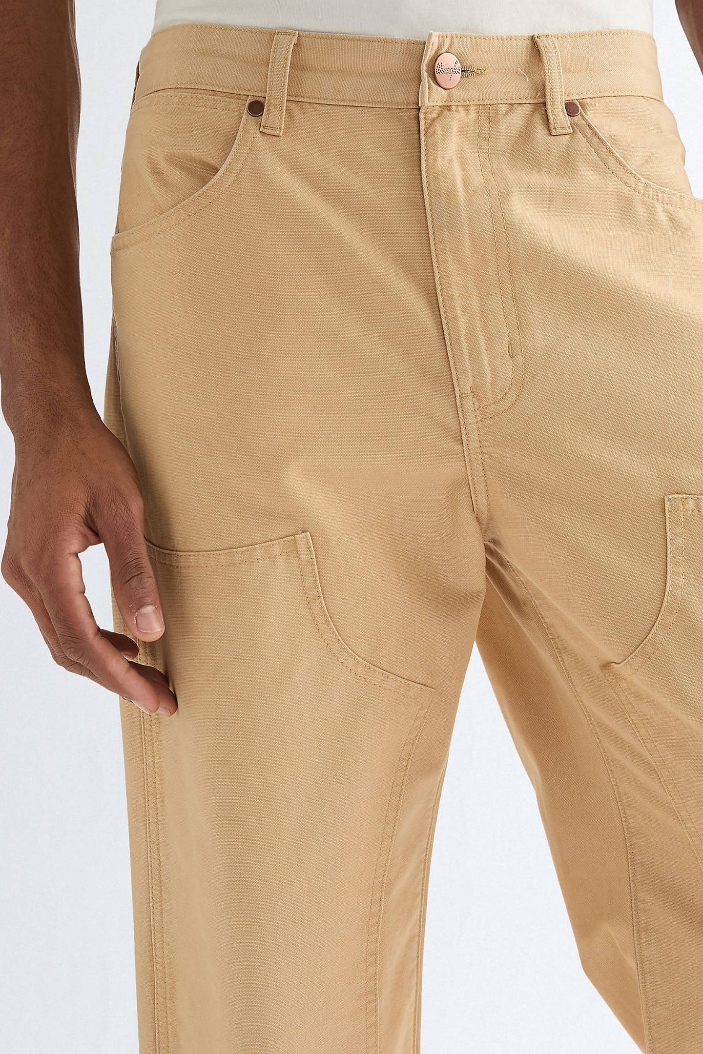 DOUBLE KNEE CARPENTER GOLDEN WHE JEANS BROWN 4
