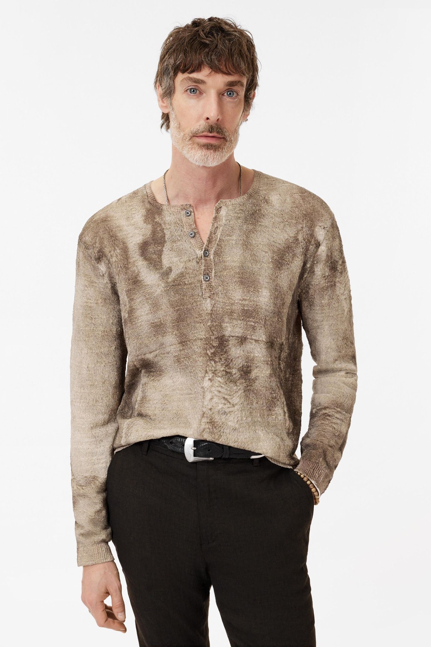 FERNO REGULAR FIT LS HENLEY IN ORGANIC S NUTMEG 1