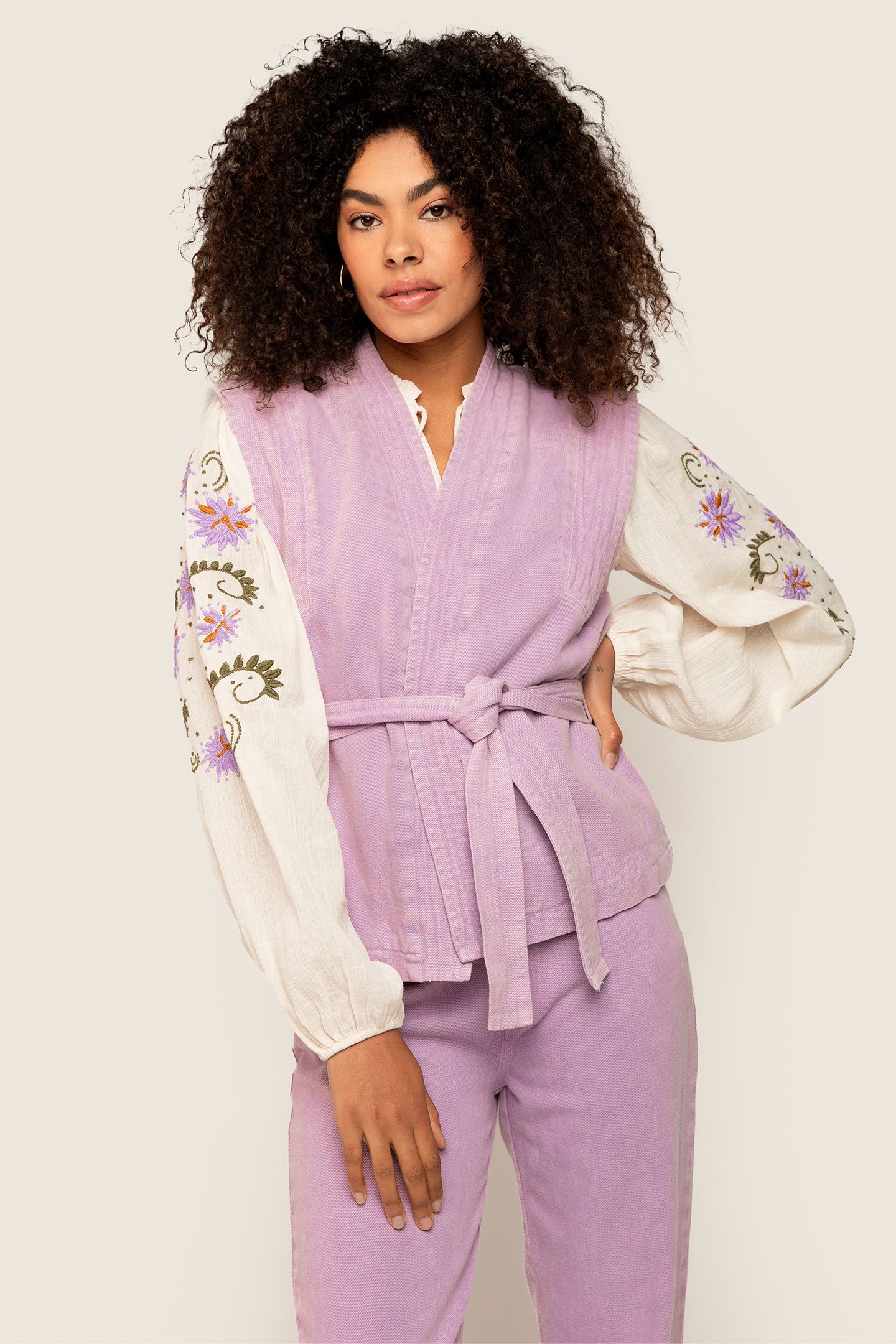 GOLDI GILET LIGHT PURPLE 1