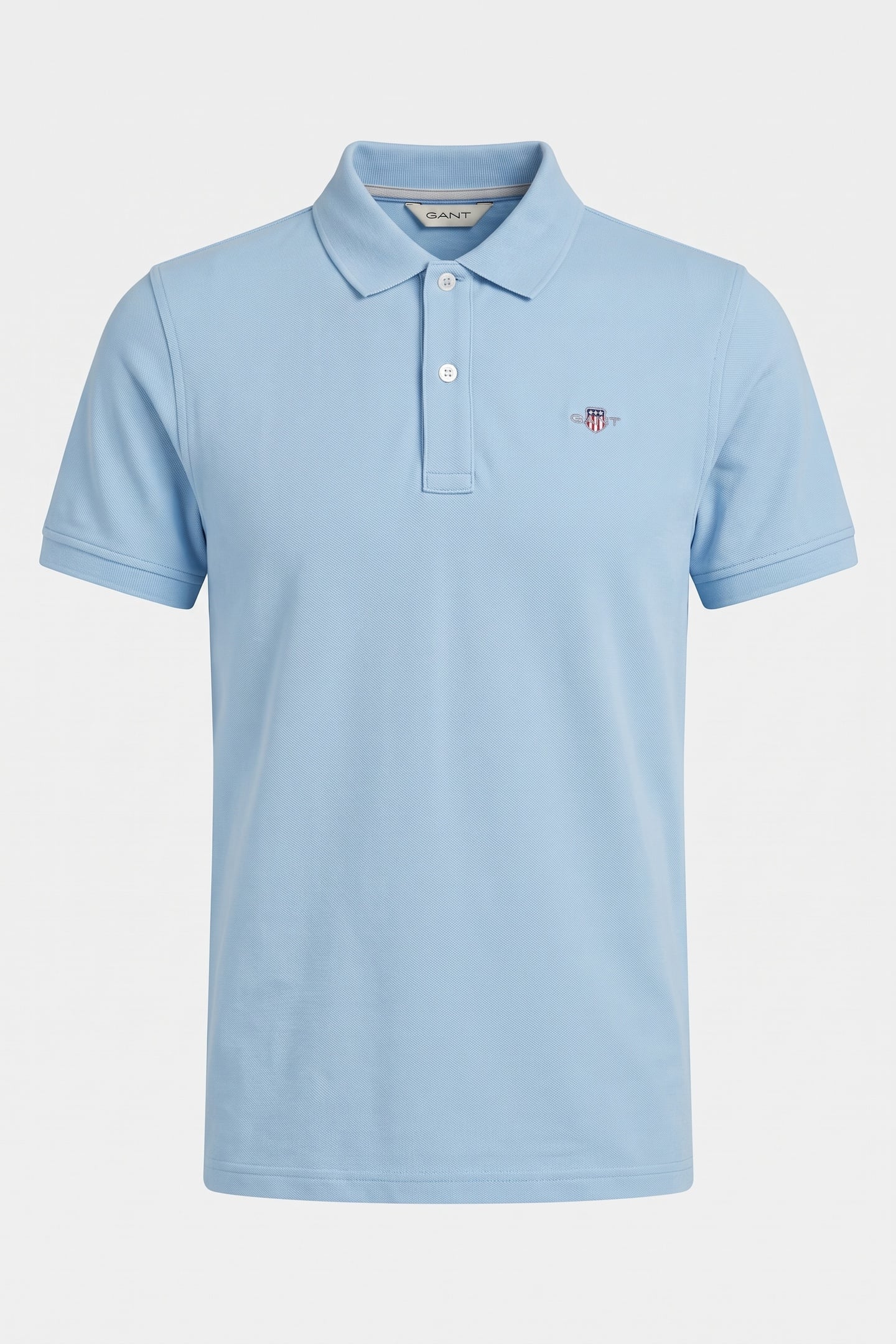 TEEN UNISEX SHIELD PIQUE SS POLO SHIRT SKY BLUE 2
