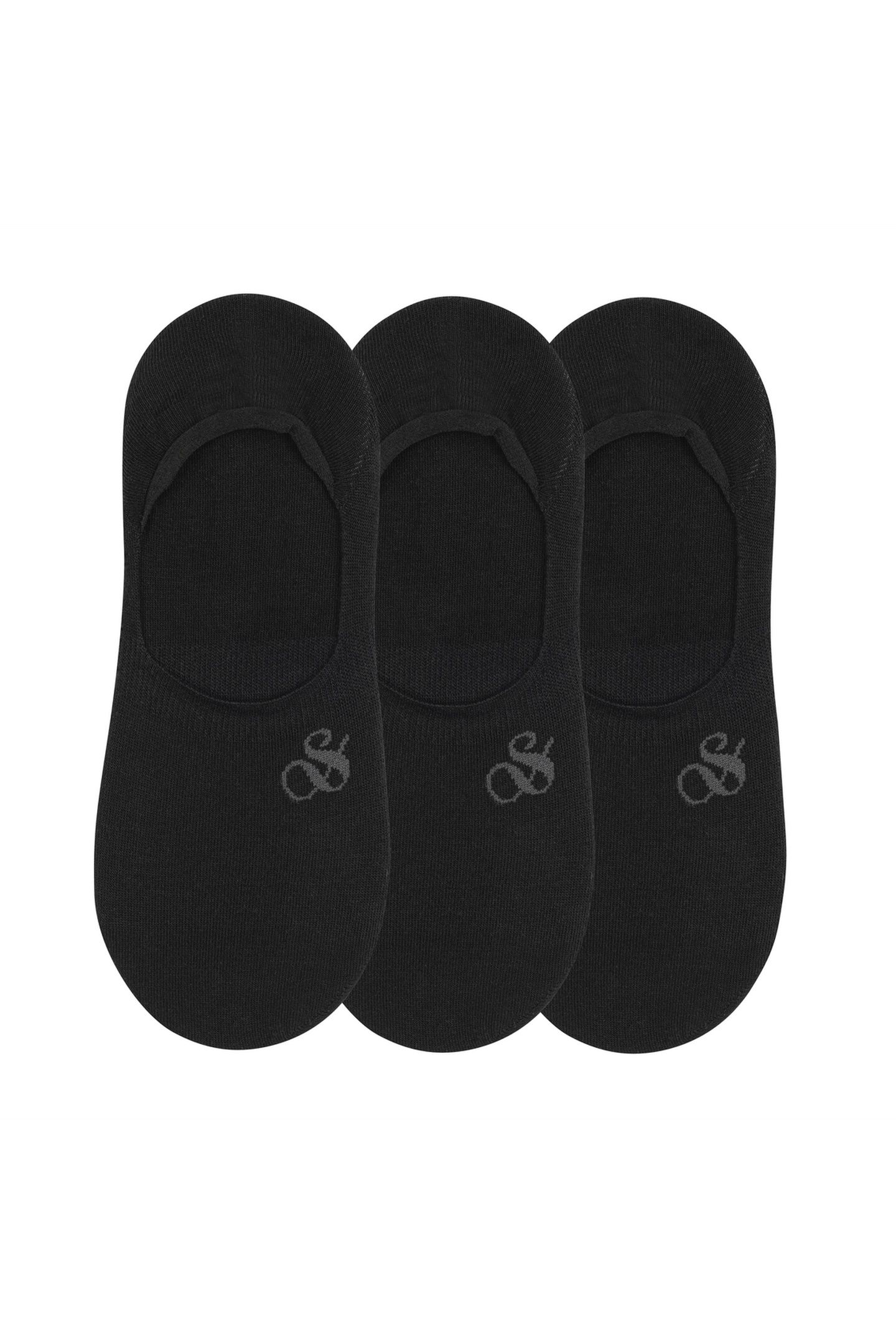 3PK MENS NON TERRY LINER BLACK 1