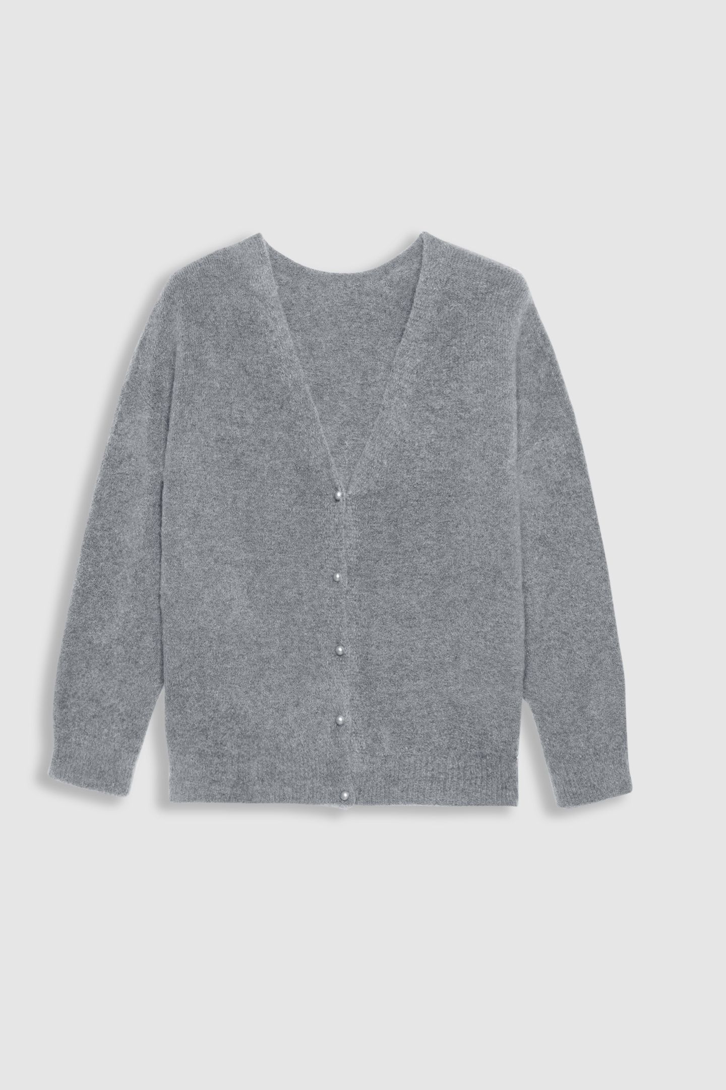 GREY KNIT BACK/FRONT REVERSIBLE CARDIGAN 4