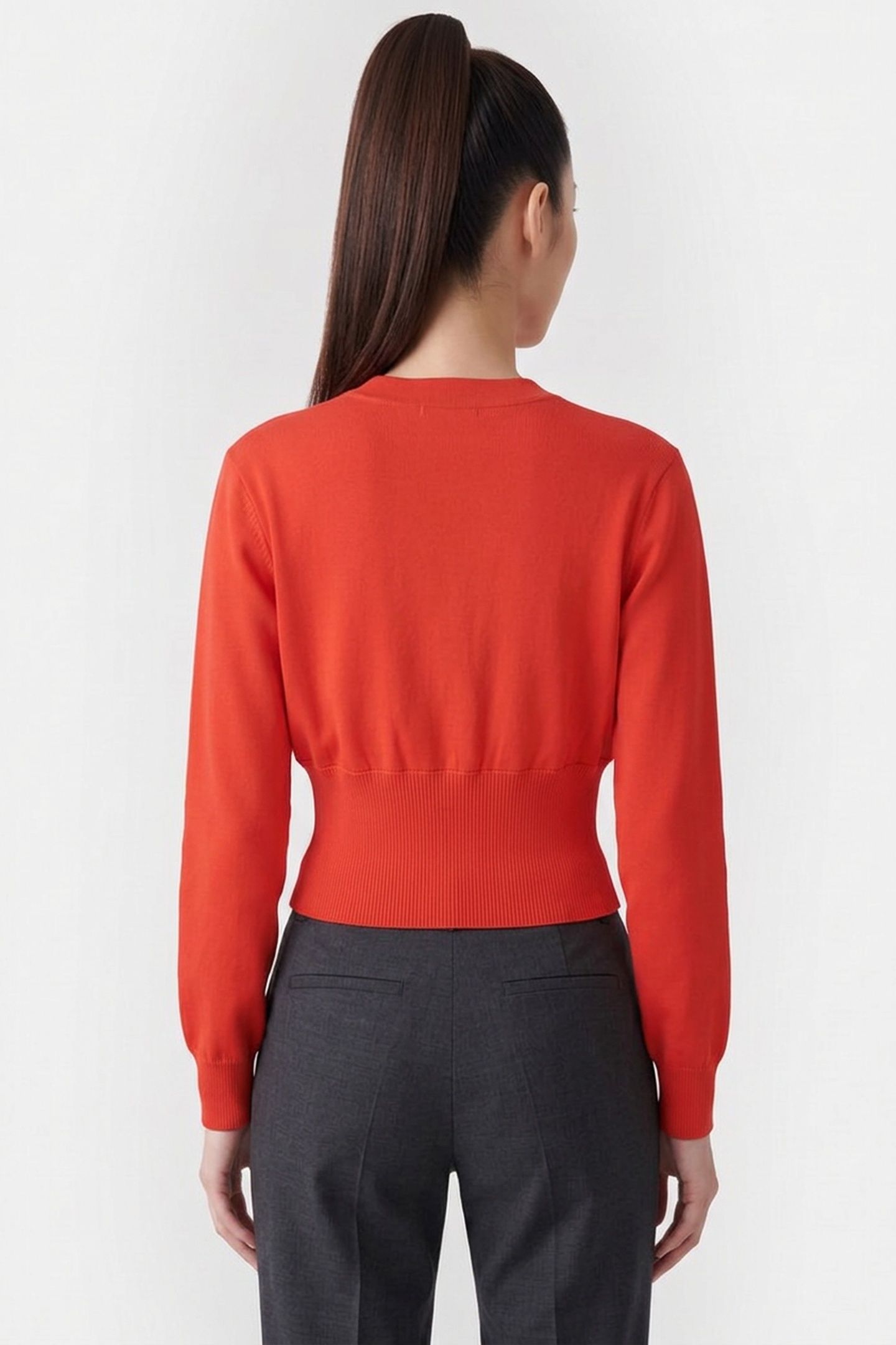 KARL DAILY KNIT CARDIGAN TANGERINE TANGO 2