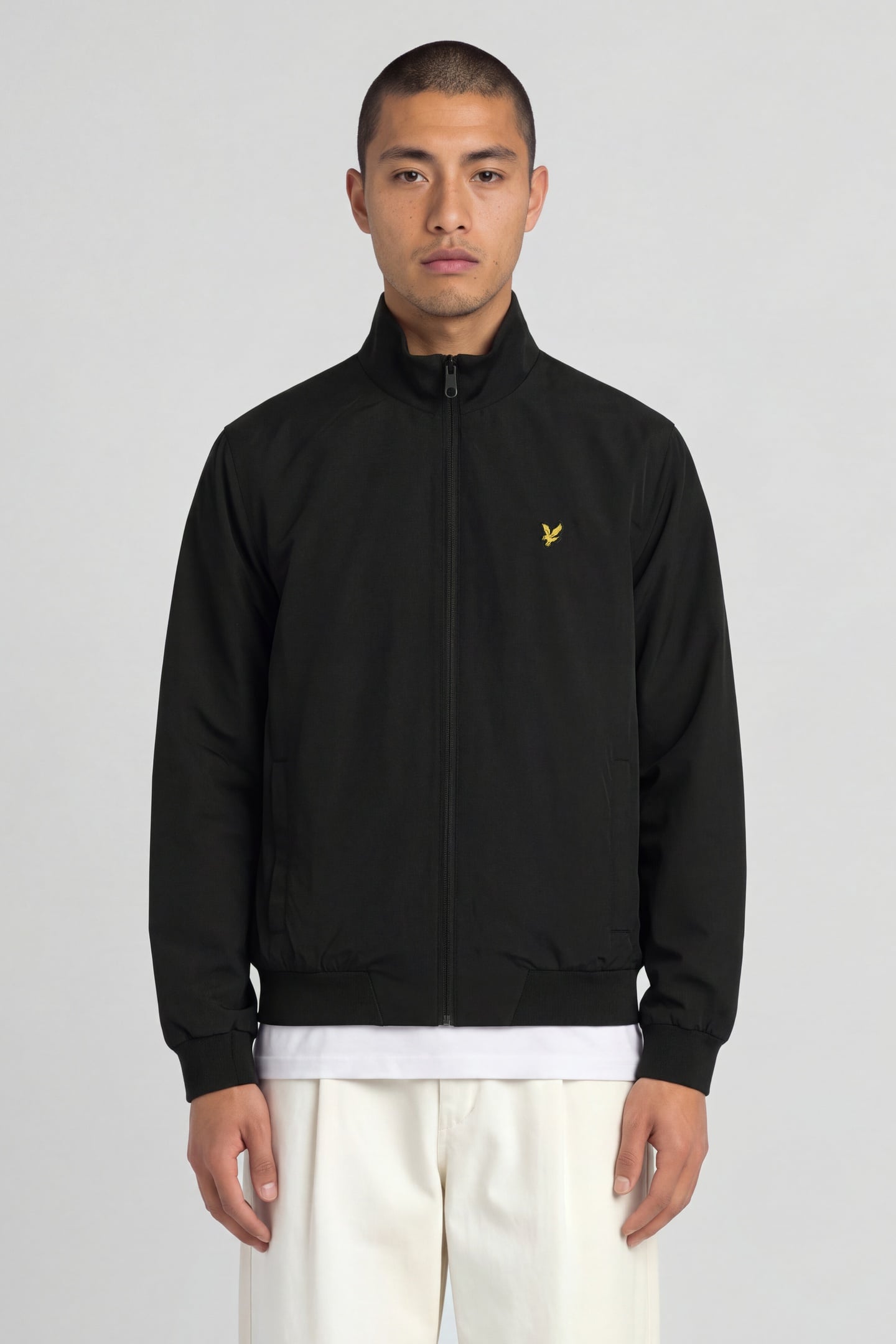 FUNNEL NECK SHELL JACKET JET BLACK 1