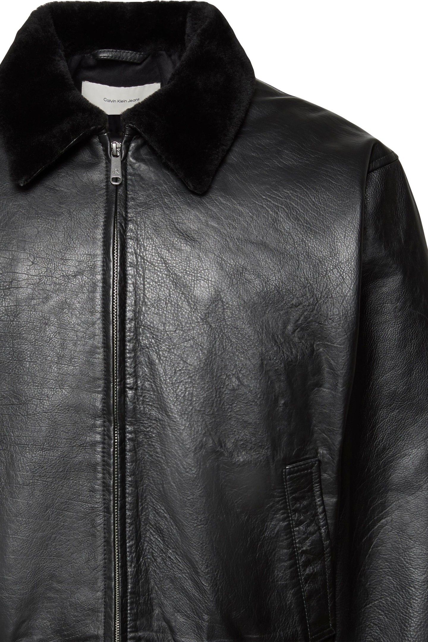 LS LEATHER BOMBER BLACK 4