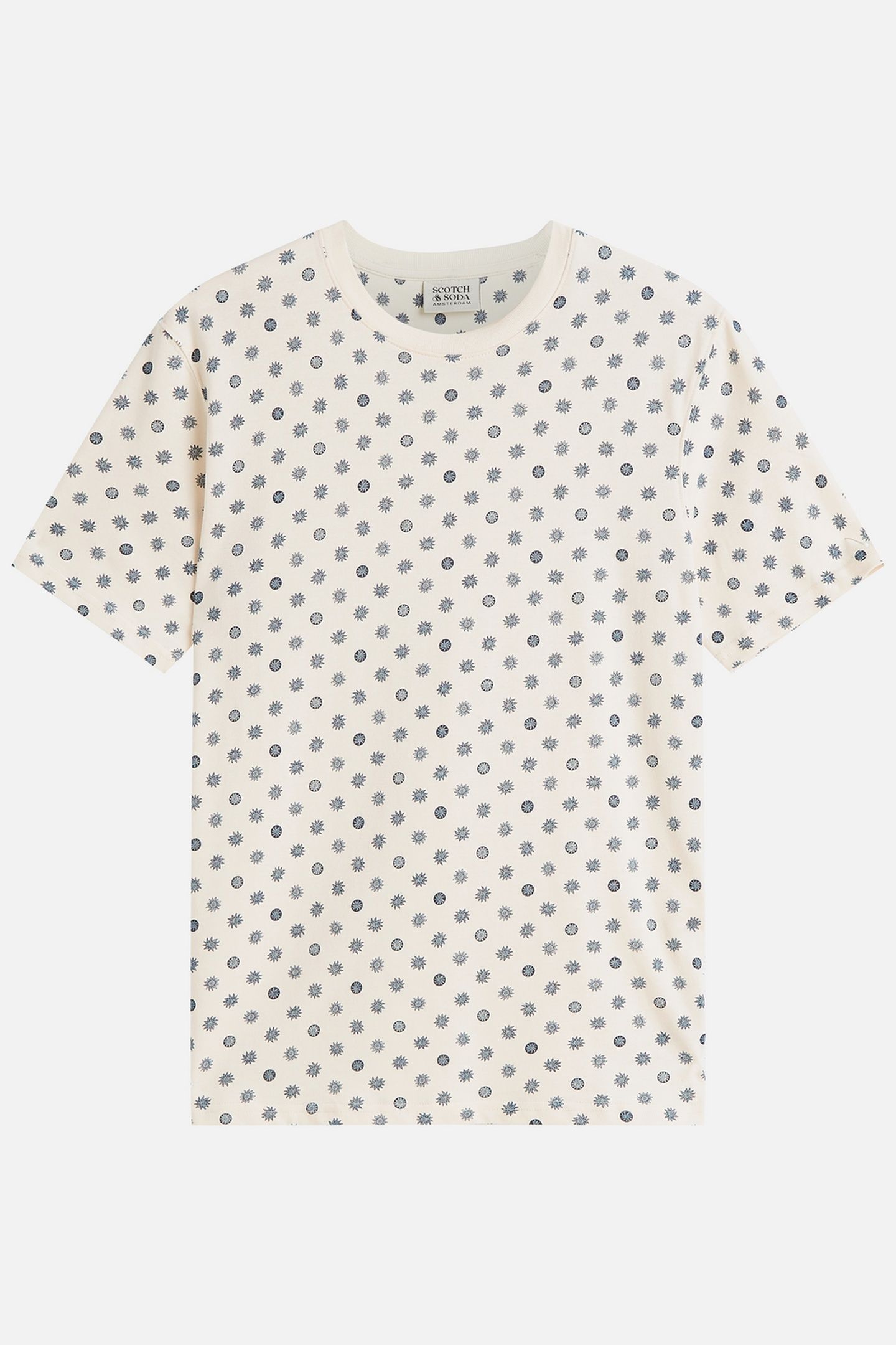 MICRO-PRINTED REGULAR-FIT T-SHIRT LIGHT BEIGE 4