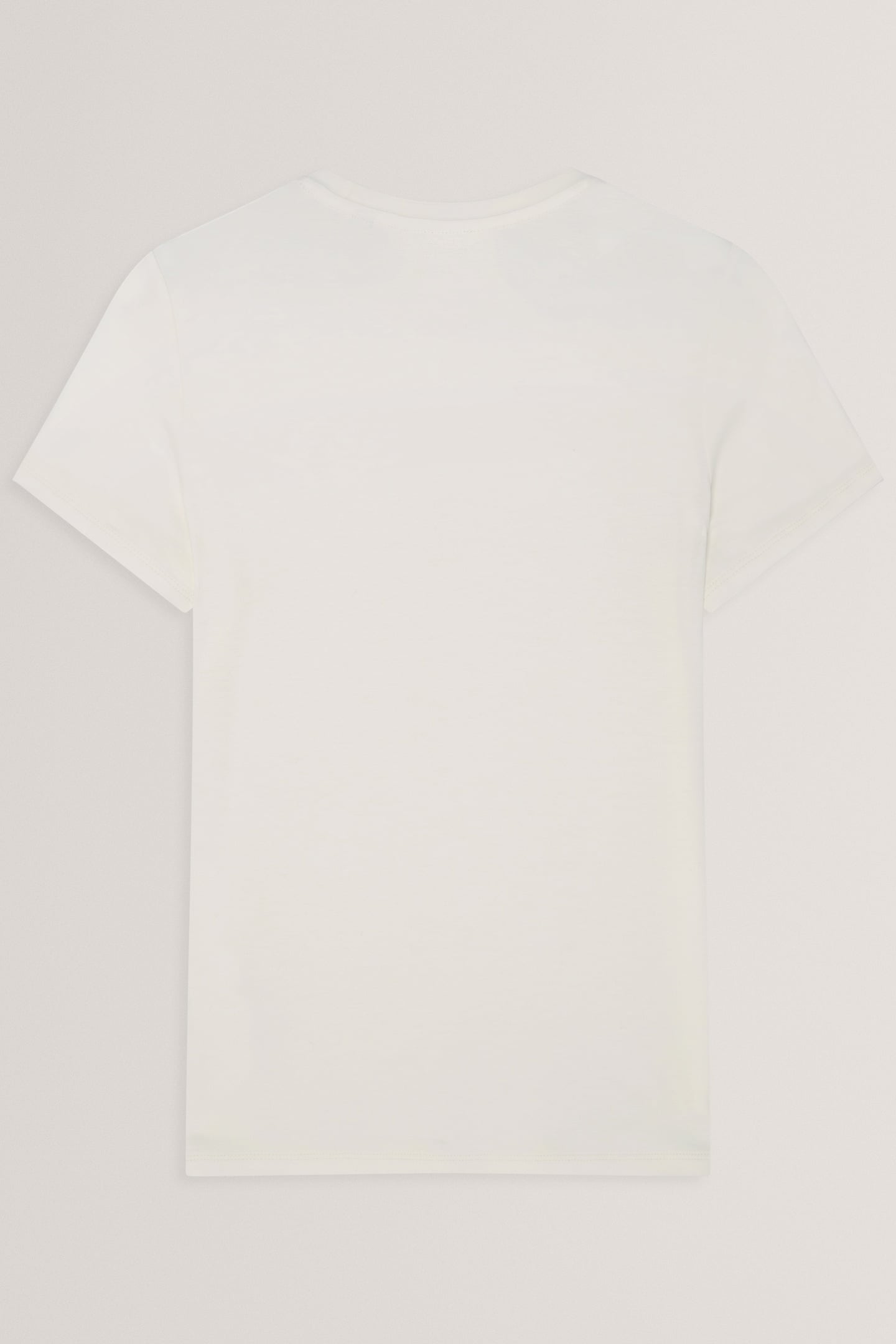 PRINTED FITTED TEE IVORY 3