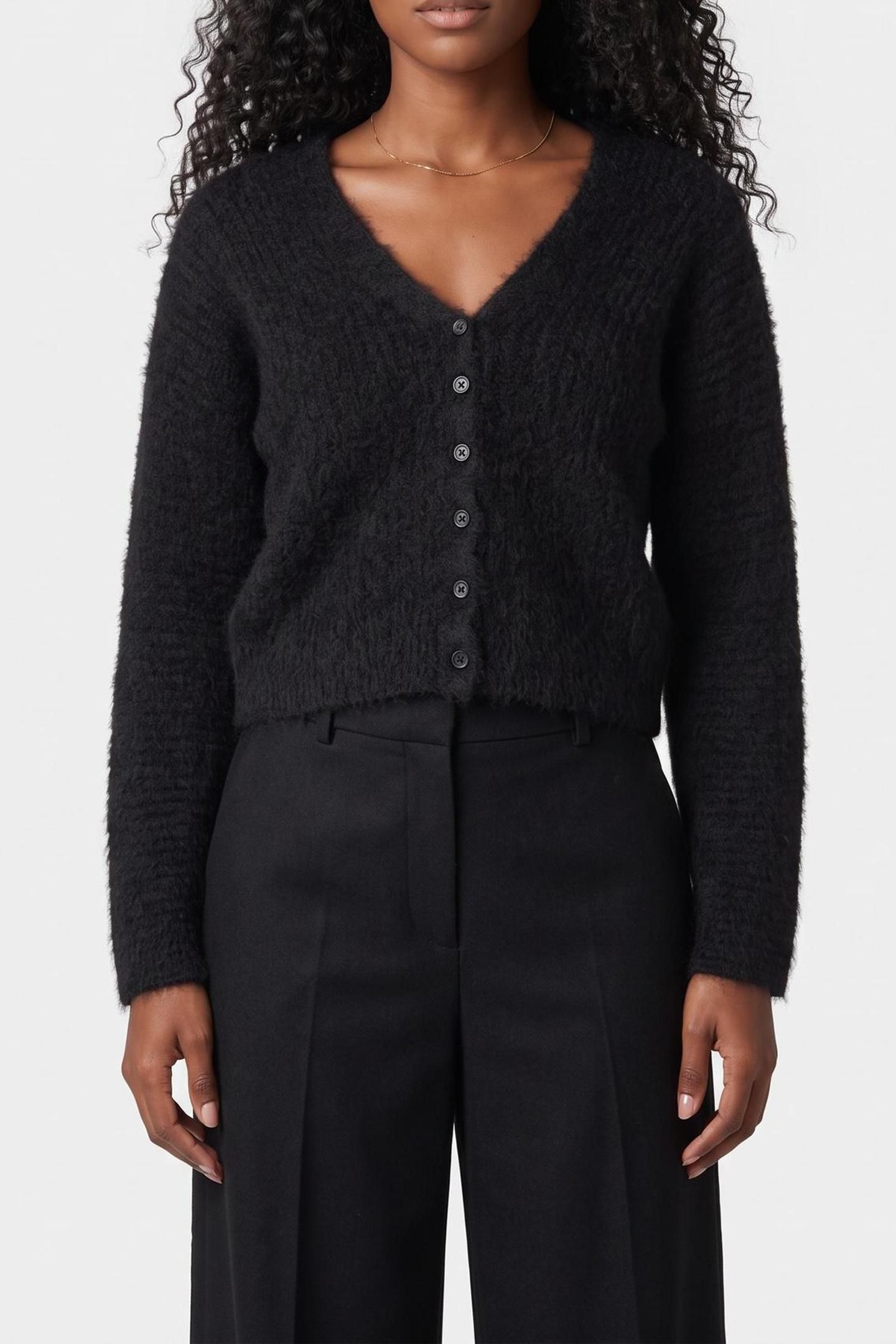 LONG SLEEVE BUTTON BLACK 1
