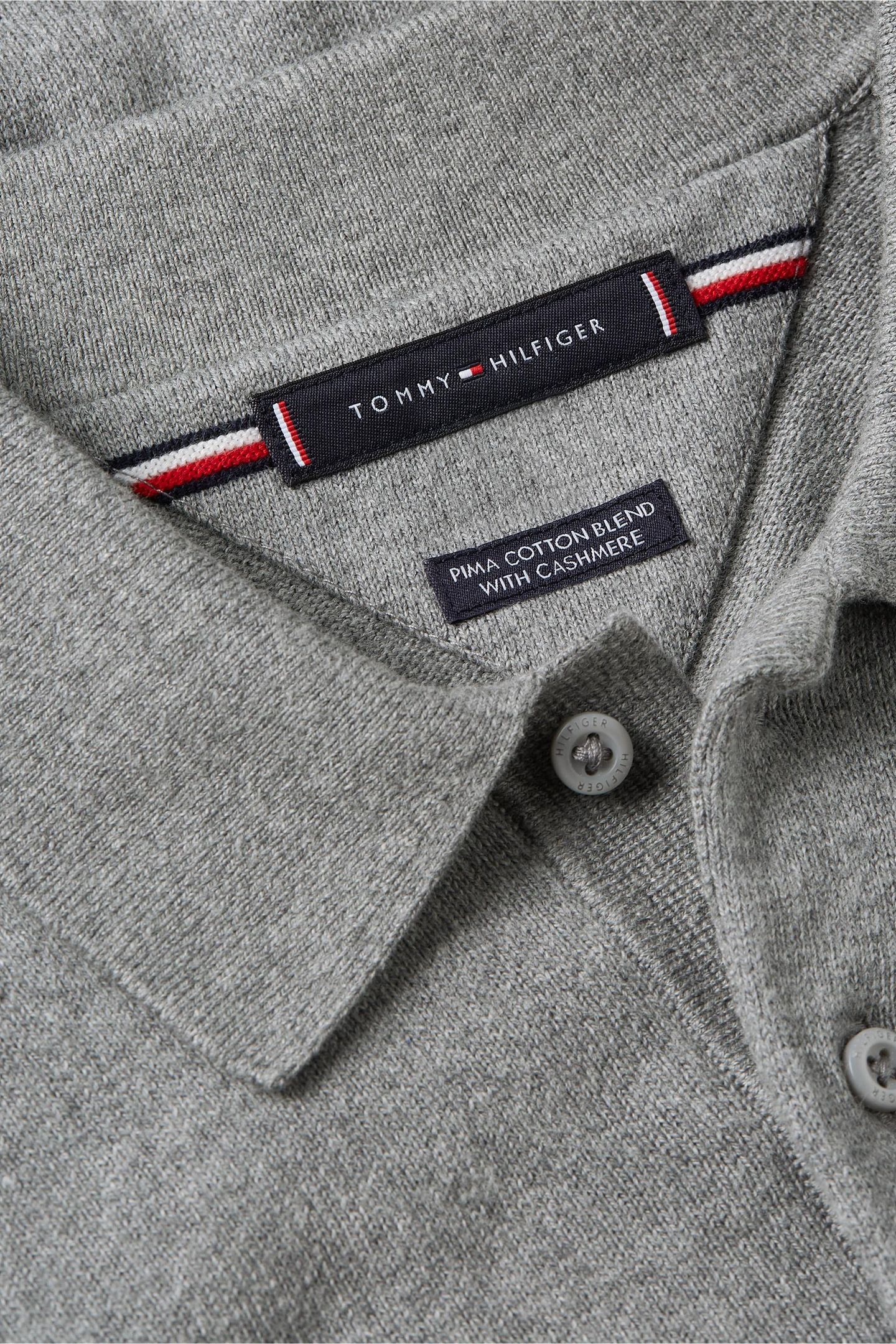 PIMA COTTON CASHMERE SWEATER MEDIUM GREY HEATHER 4