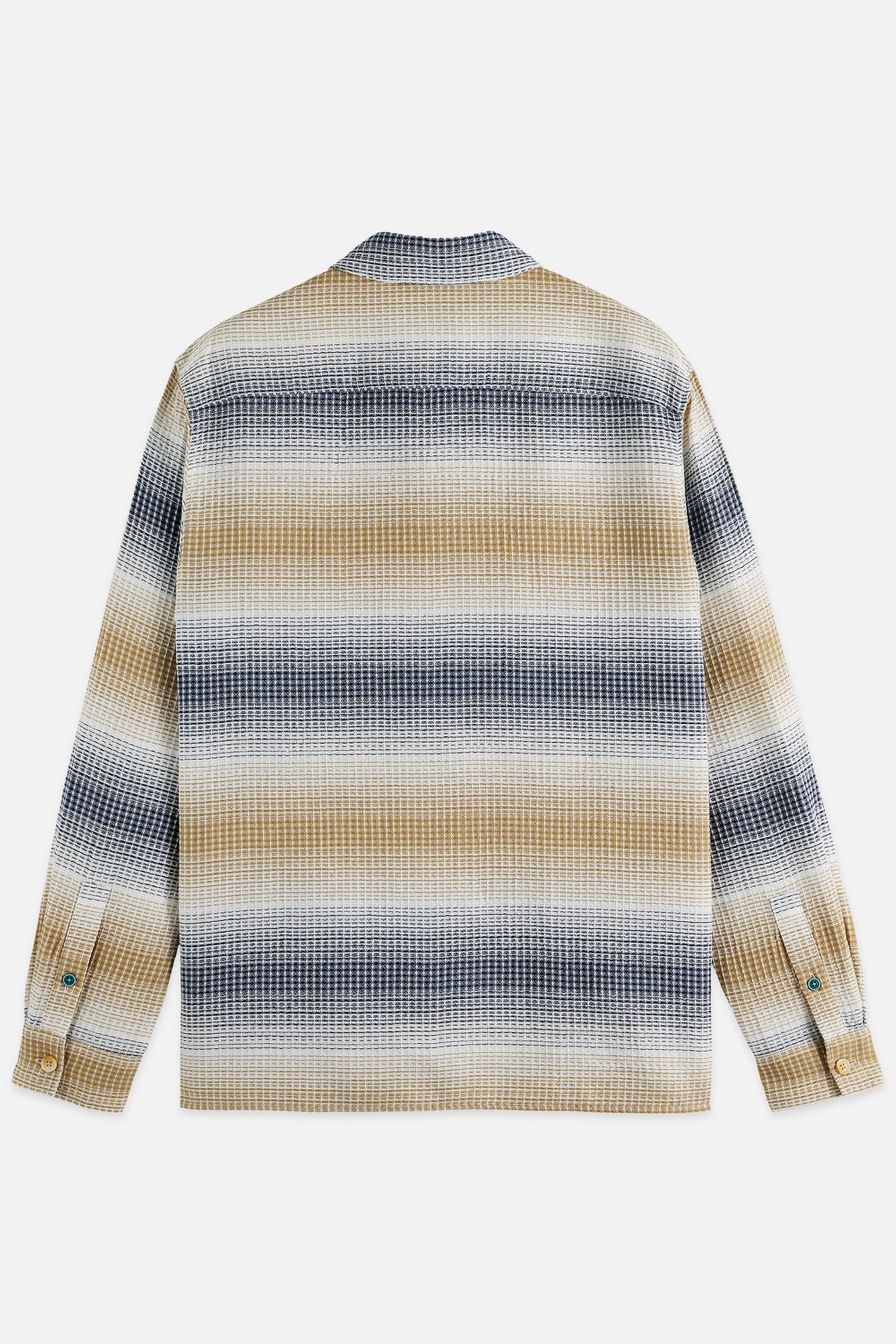 WAFFLE STRUCTURE STRIPE SHIRT NAVY 5