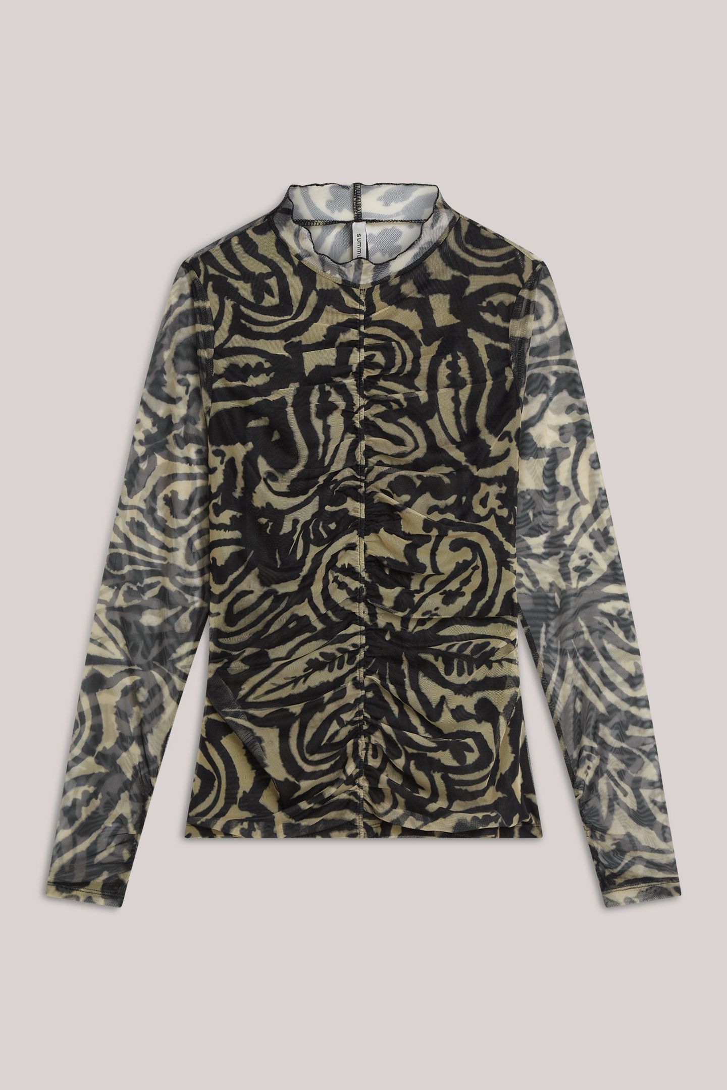 TOP ORNAMENT PRINT ON MESH BLACKS 4