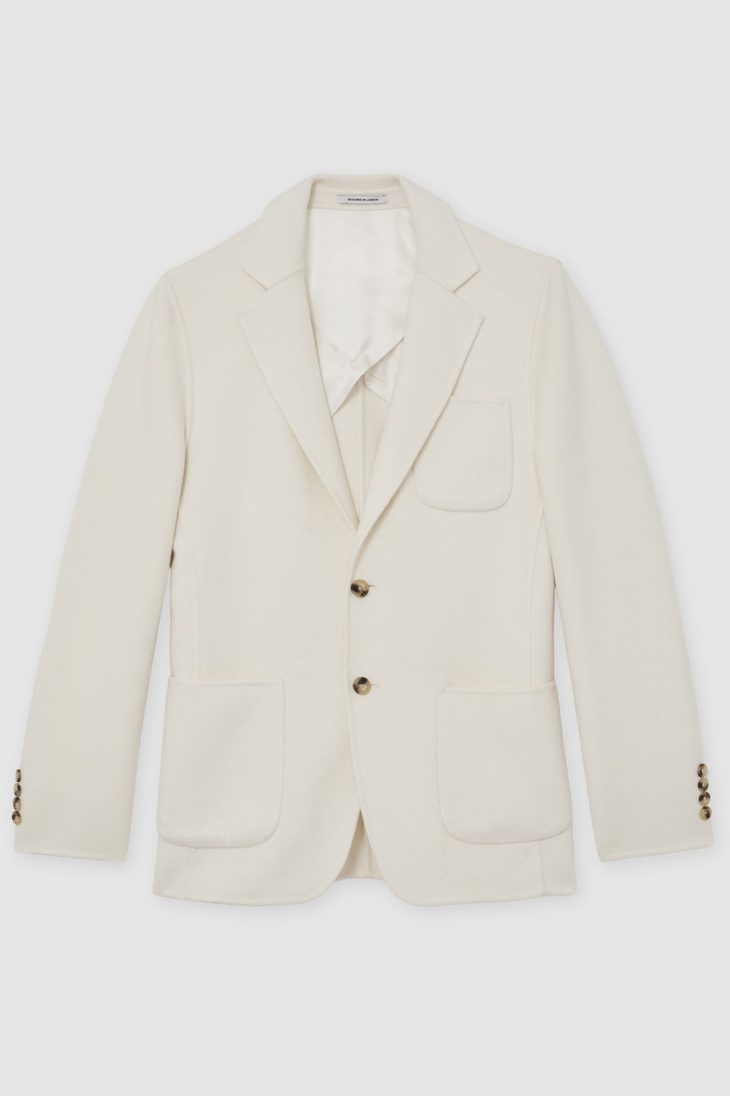 SB 2B NOTCH SPLITABLE WOOL BLAZER OFF WHITE 4