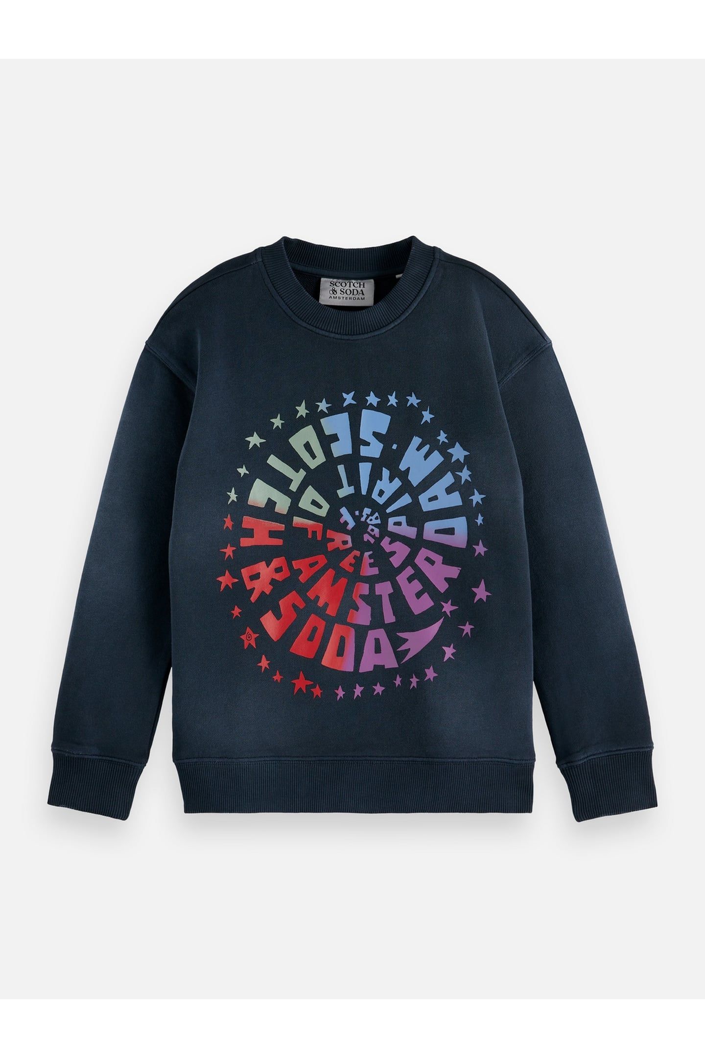 BOYS FRONT ARTWORK RELAXEDFIT WASHED SWEATSHIRT DARK GREY 1