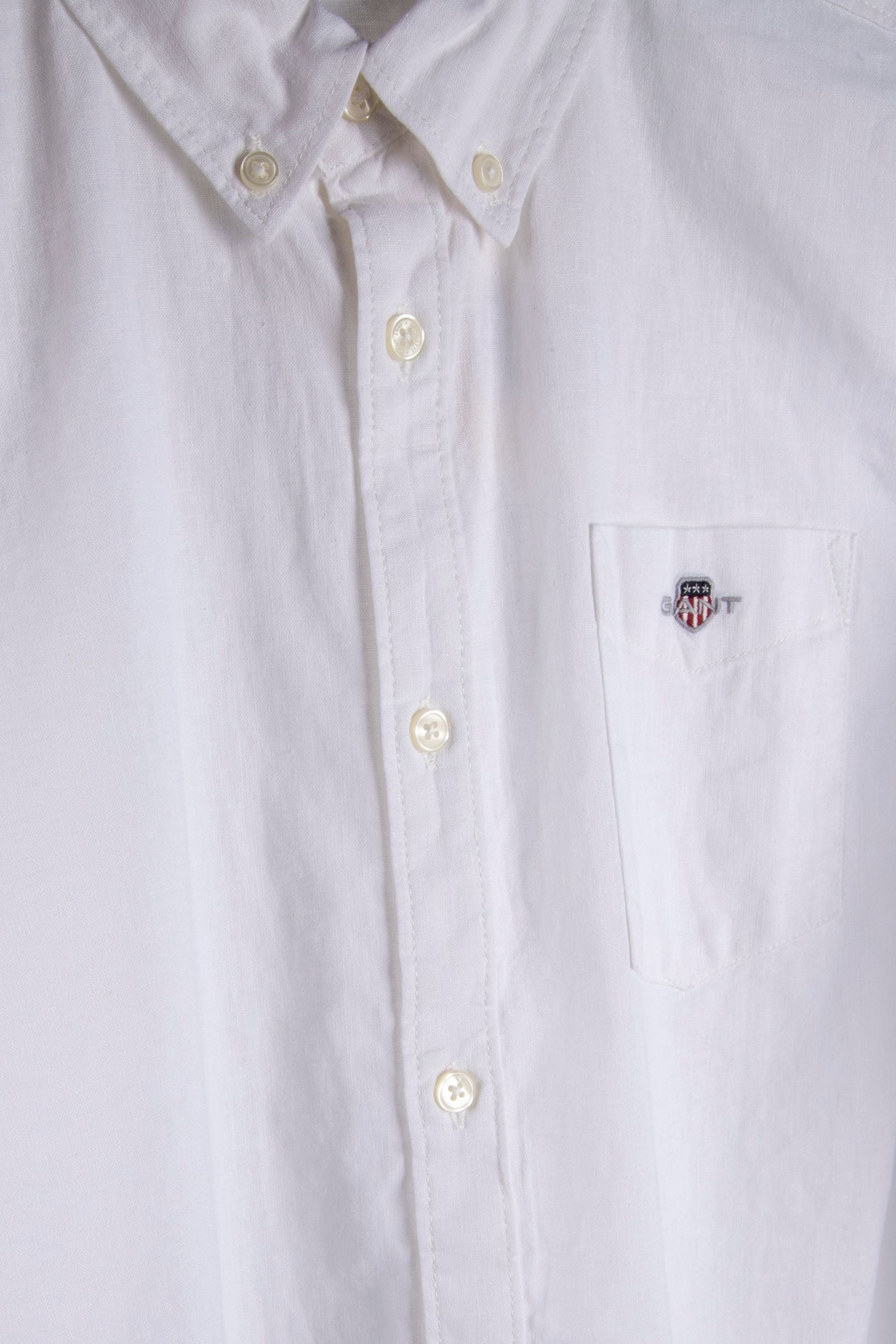 TEEN BOYS SHIELD LINEN BLEND SHIRT WHITE 4