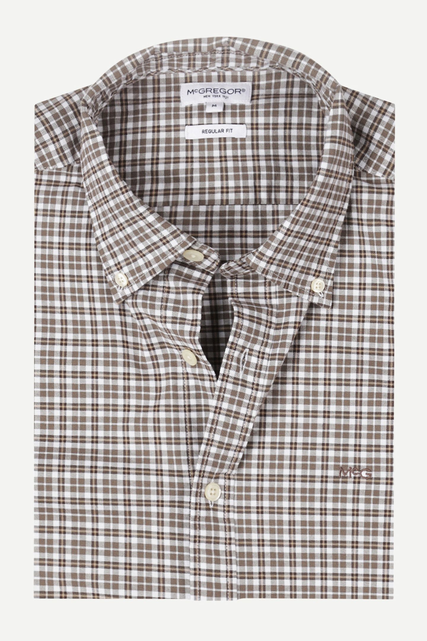 STRETCH OXFORD CHECK SHIRT CHOCOLATE BROWN 6