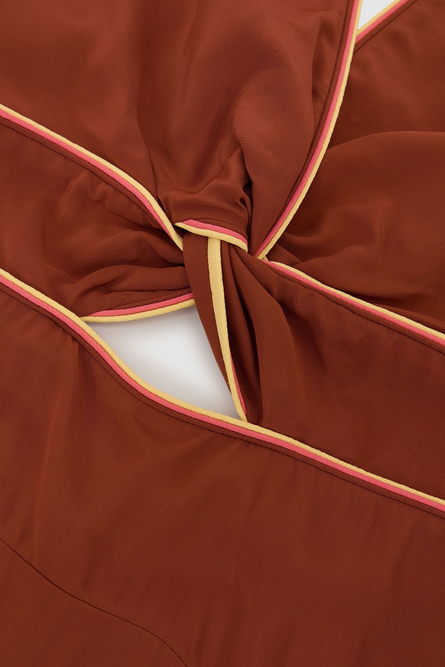 CUT OUT DETAIL MIDI DRESS RUST ORANGE 6