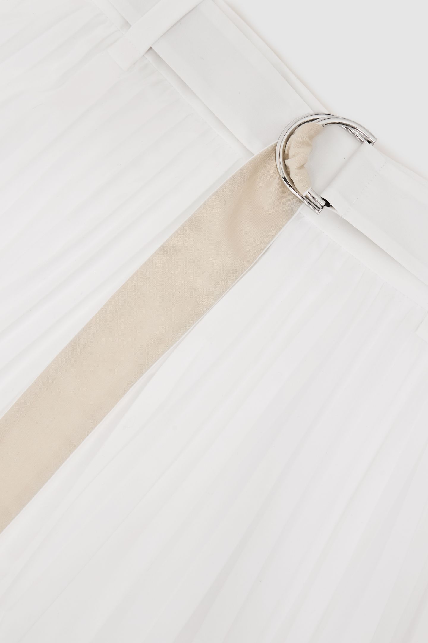 PLEATED COTTON SKIRT IVORY 6