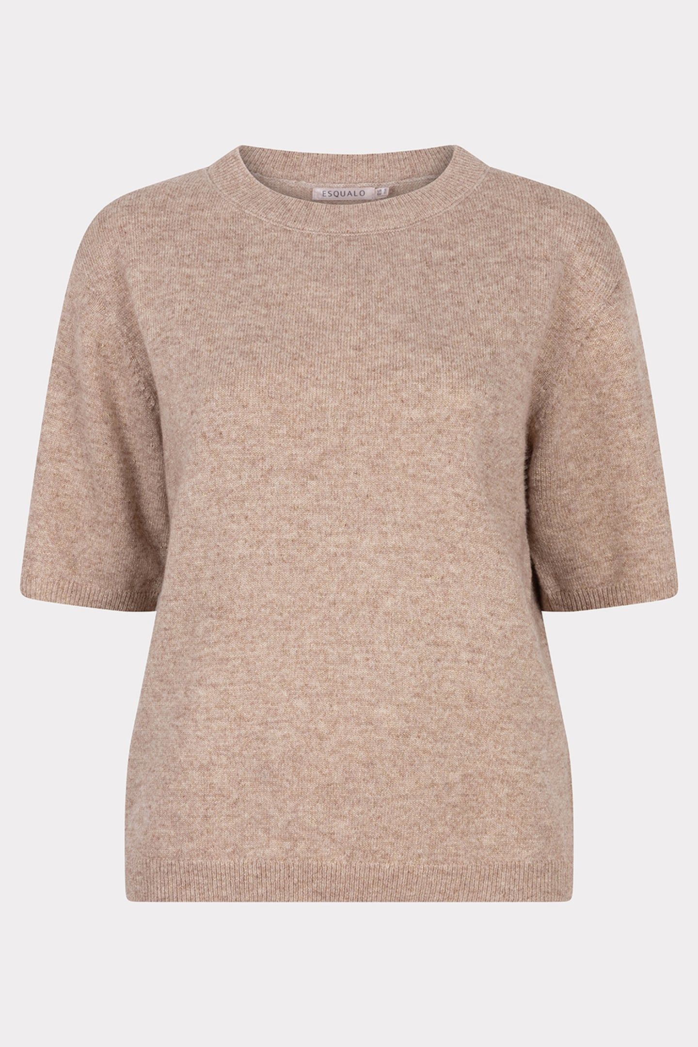 SWEATER S/SLVE WOOL TAUPE 4