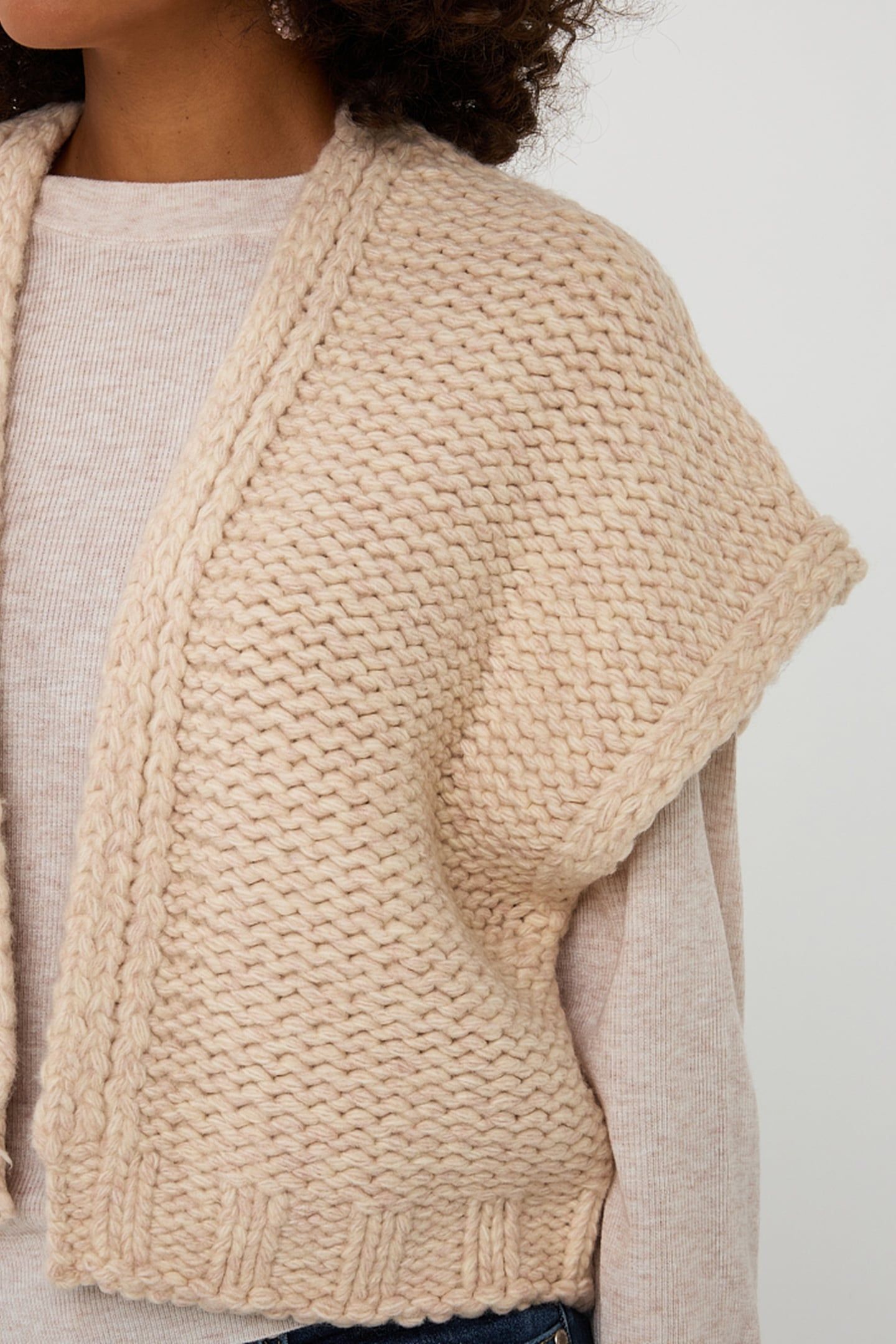CARDIGAN GILET SAND MELANGE 7