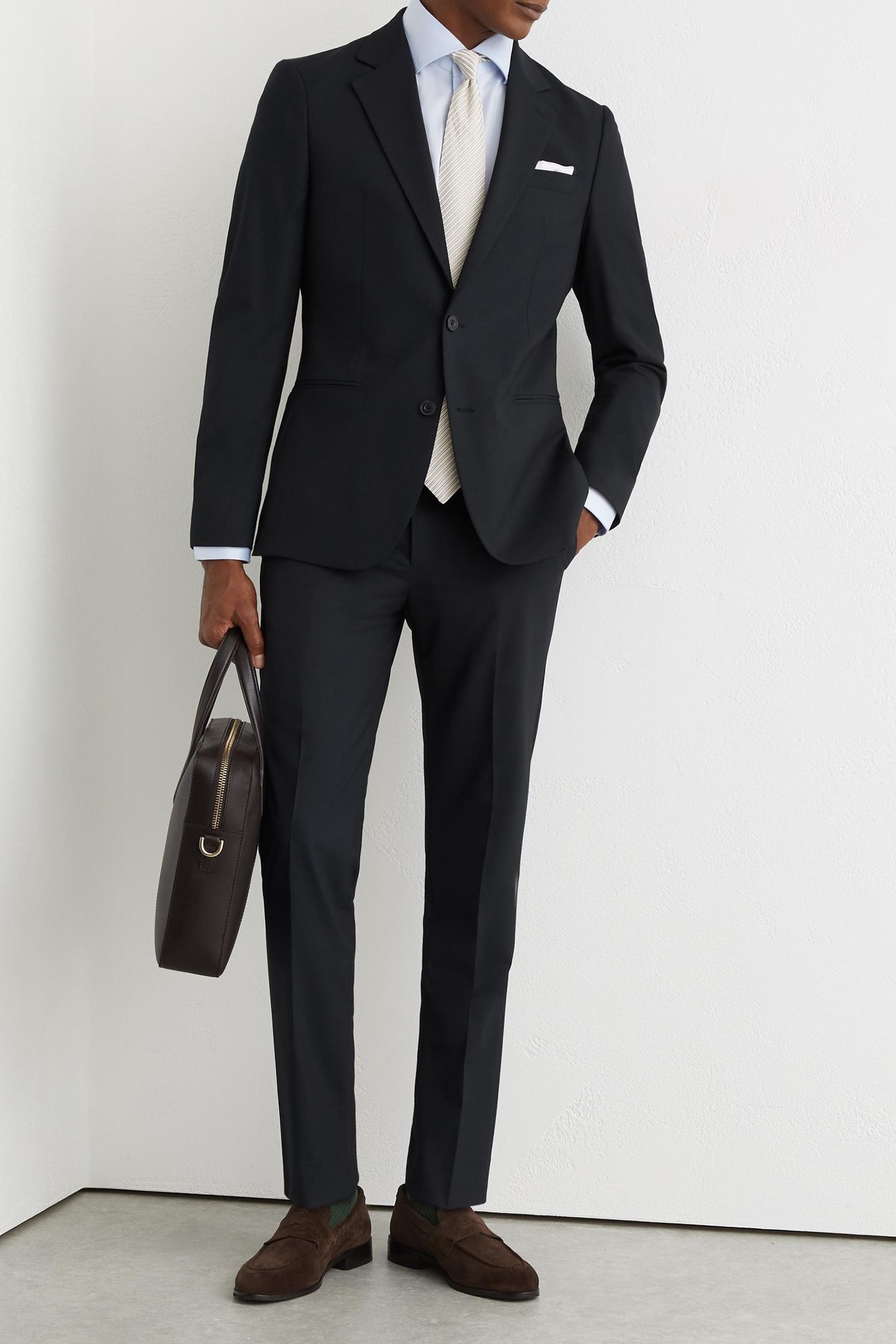 SB 2B NOTCH SLIM FIT BLAZER NAVY 2