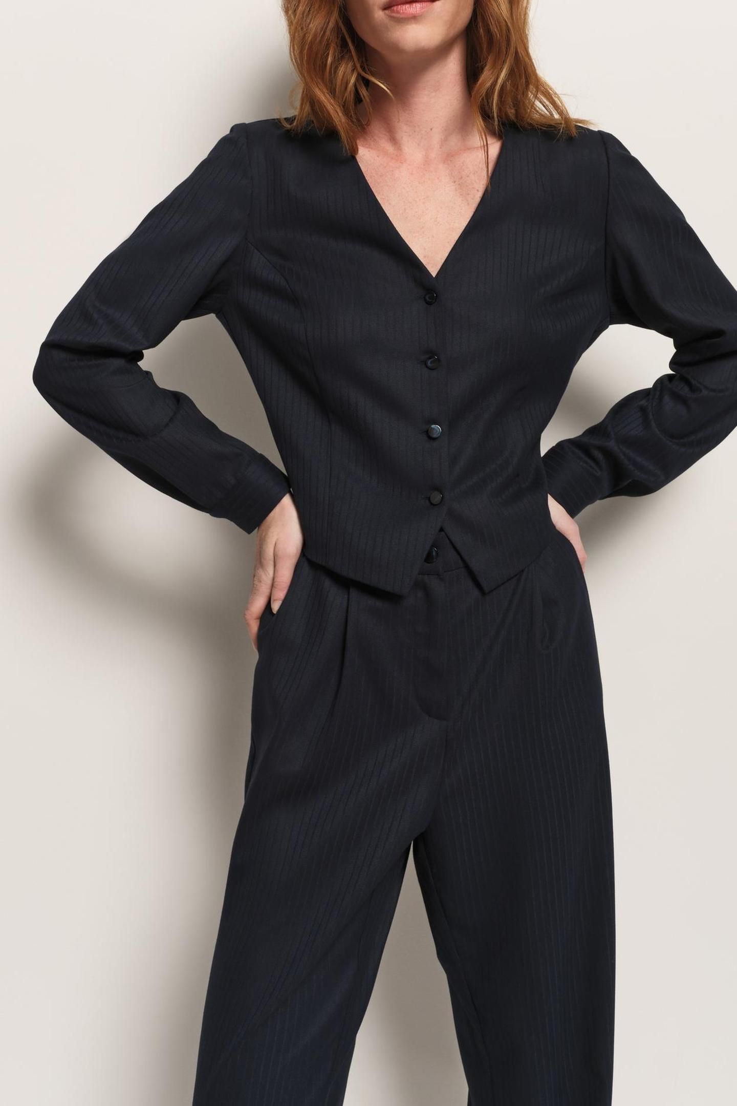 REESE - NAVY FANCY STRIPE JUMPSUIT 4
