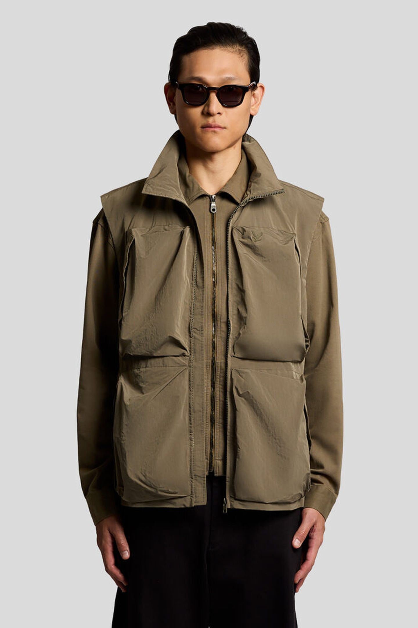 LIGHTWEIGHT RIPSTOP GILET KHAKI ASH 1