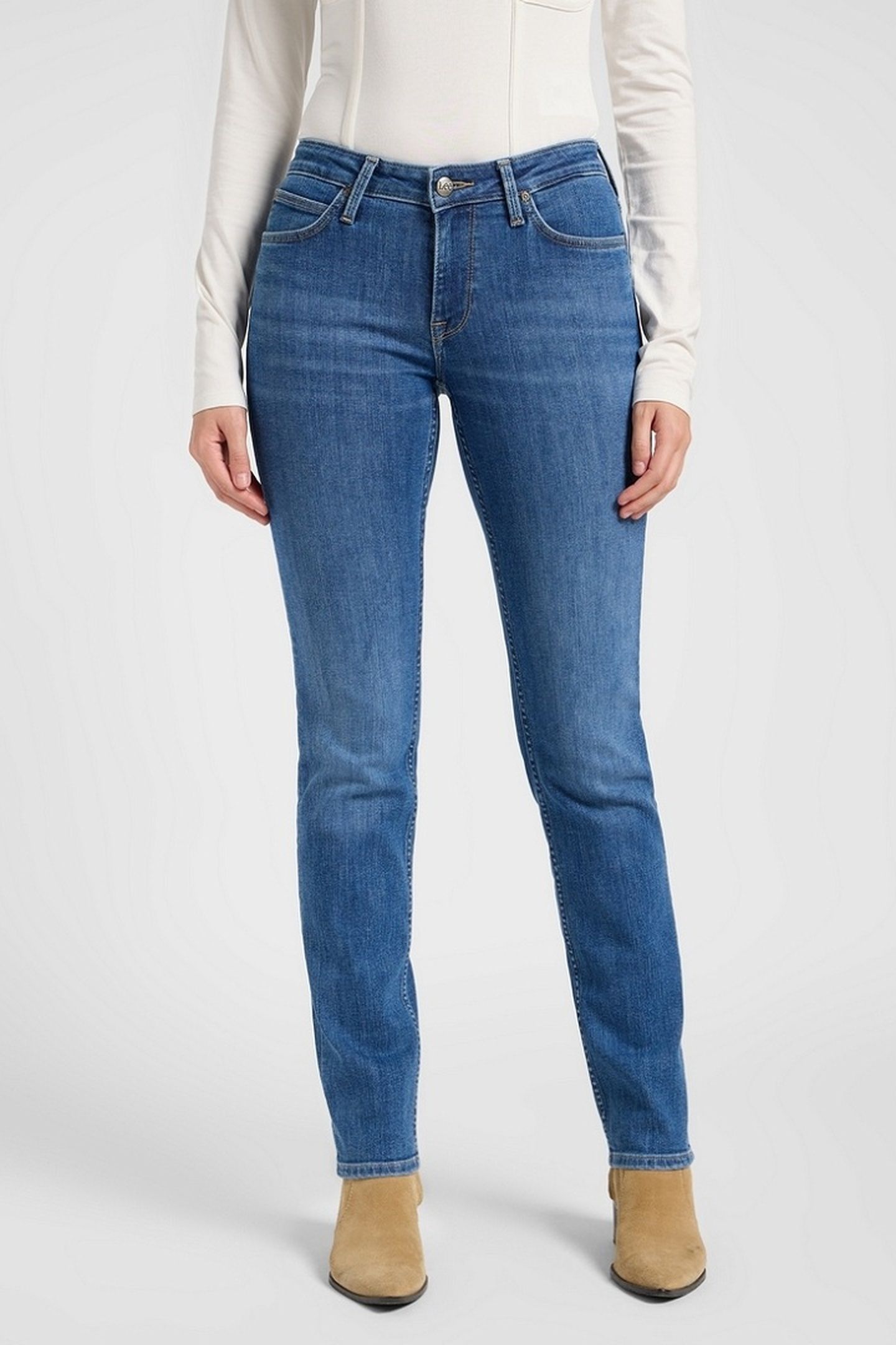 ELLY HIDDEN LAGOON SLIM STRAIGHT JEANS DENIM BLUE 1