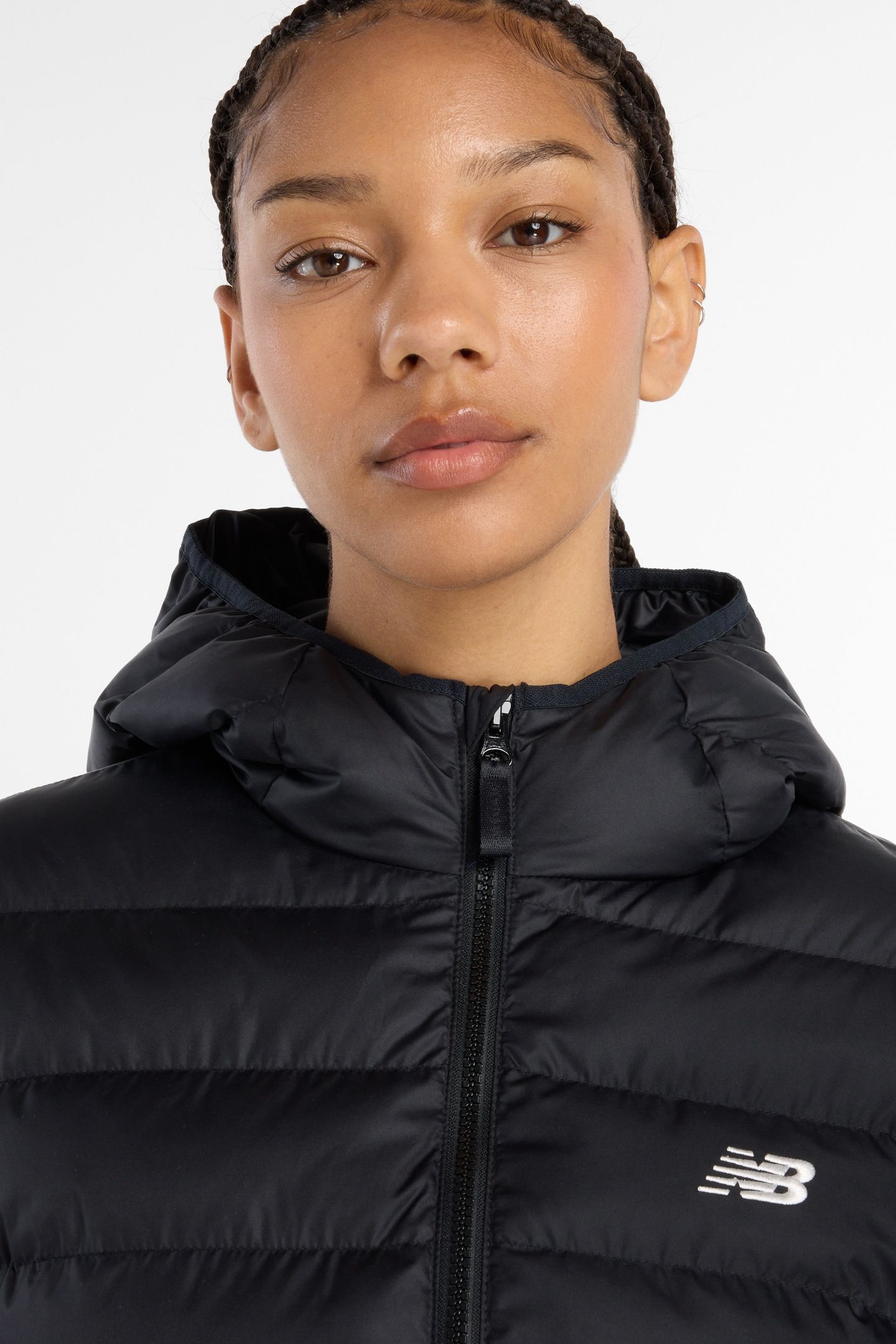 SPORT ESSENTIALS HOODED PUFFER BLACK 5