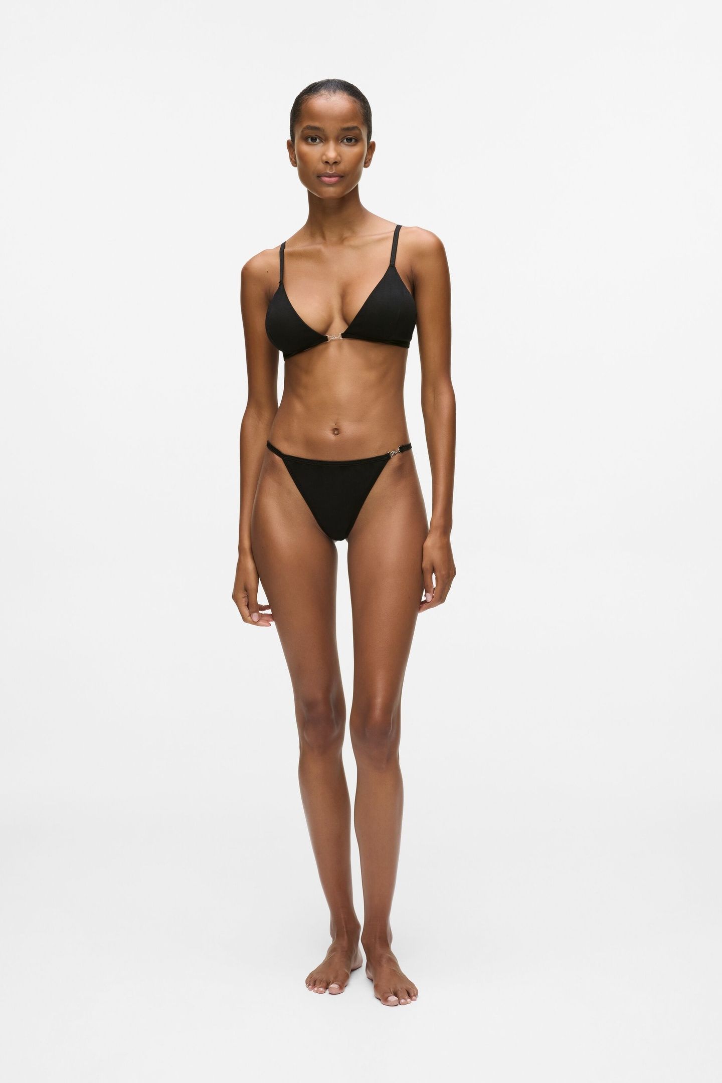 SIGNATURE HIGH LEG THONG BLACK 3