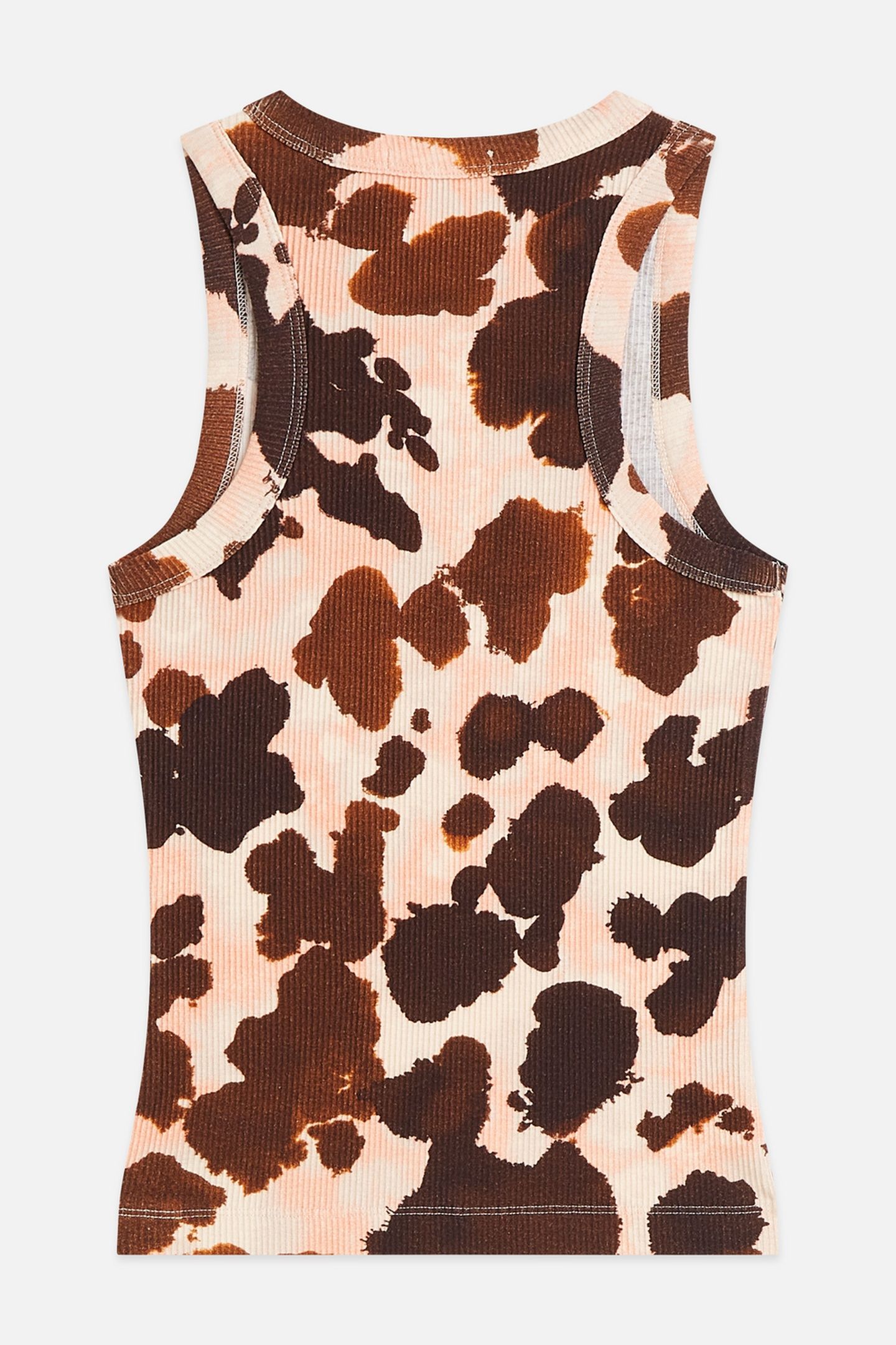 ALL OVER PRINTED TANK PAINTERLY ANIMAL EGGNOG 5