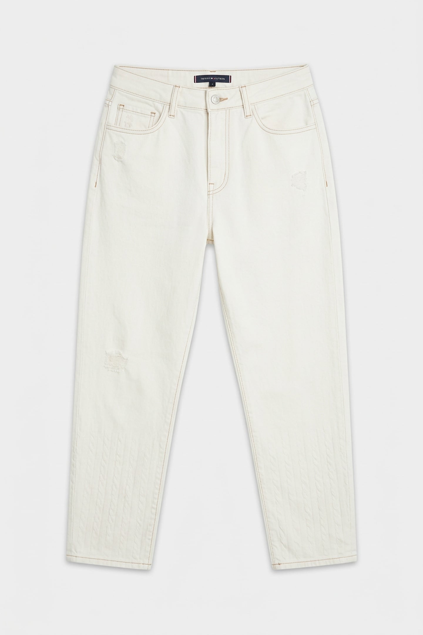 GRAMERCY TAPERED HIGH WAISTED WORN ECRU 3