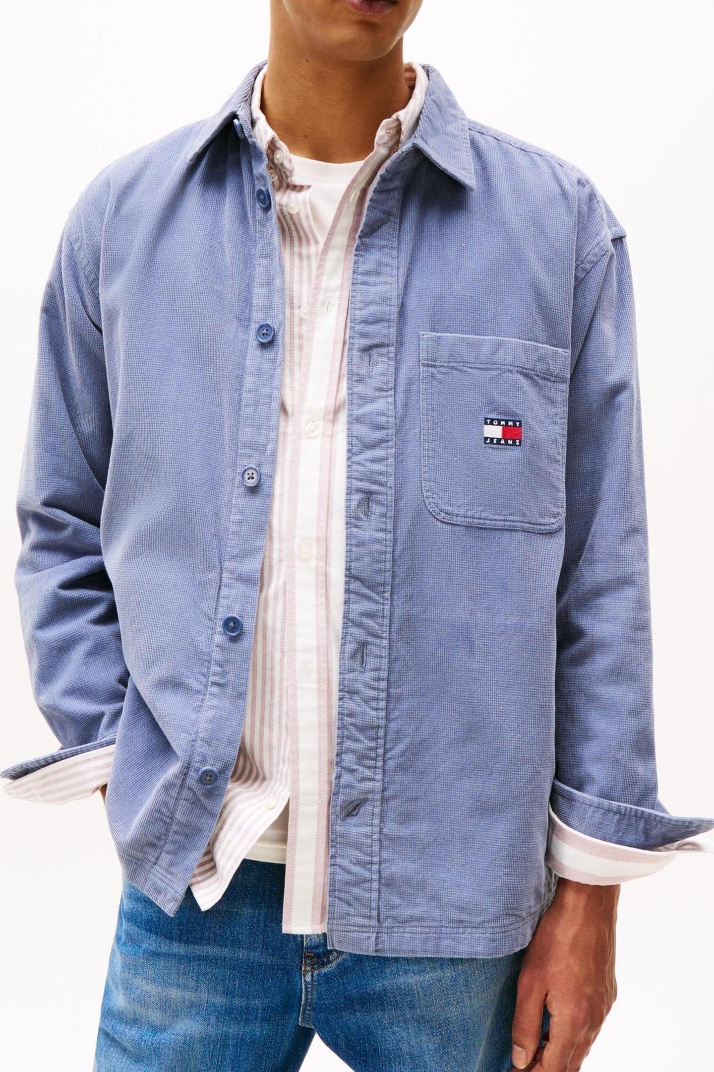 TJM BRICK CORD OVERSHIRT BLUE MOMENT 1