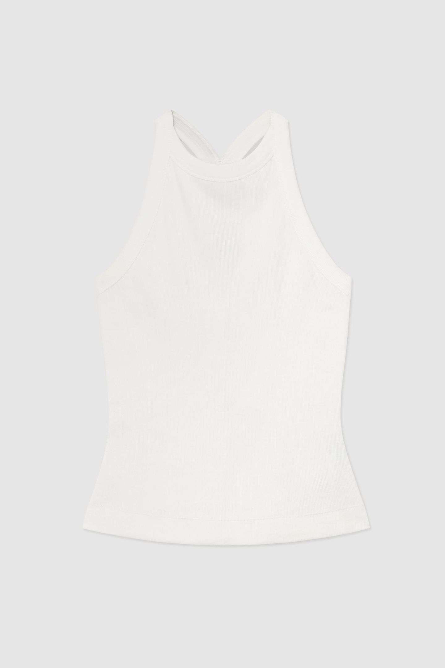 RIB RACERBACK VEST WHITE 3