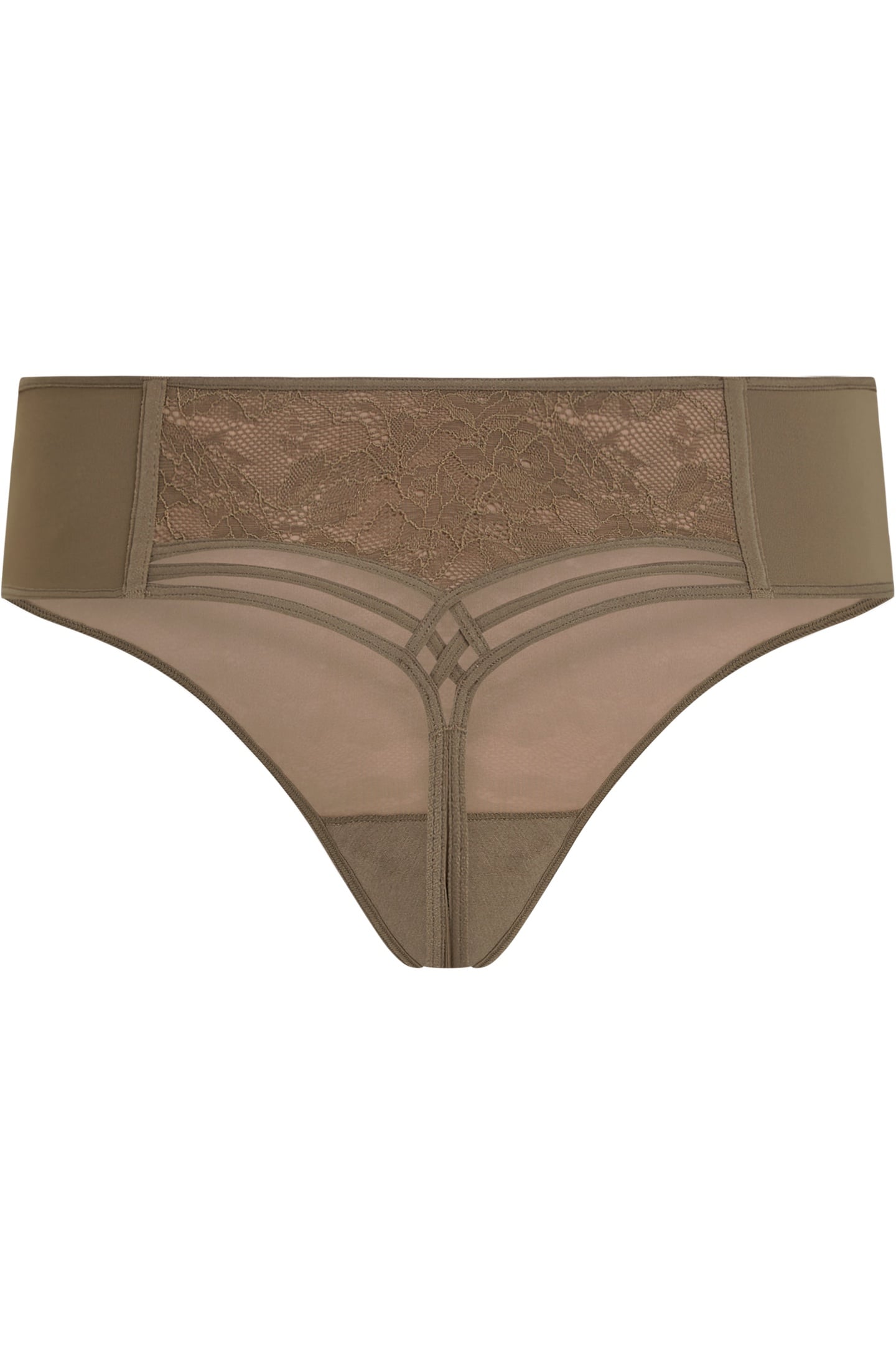 DAME DE PARIS CAPPUCINO BROWN THONG 4