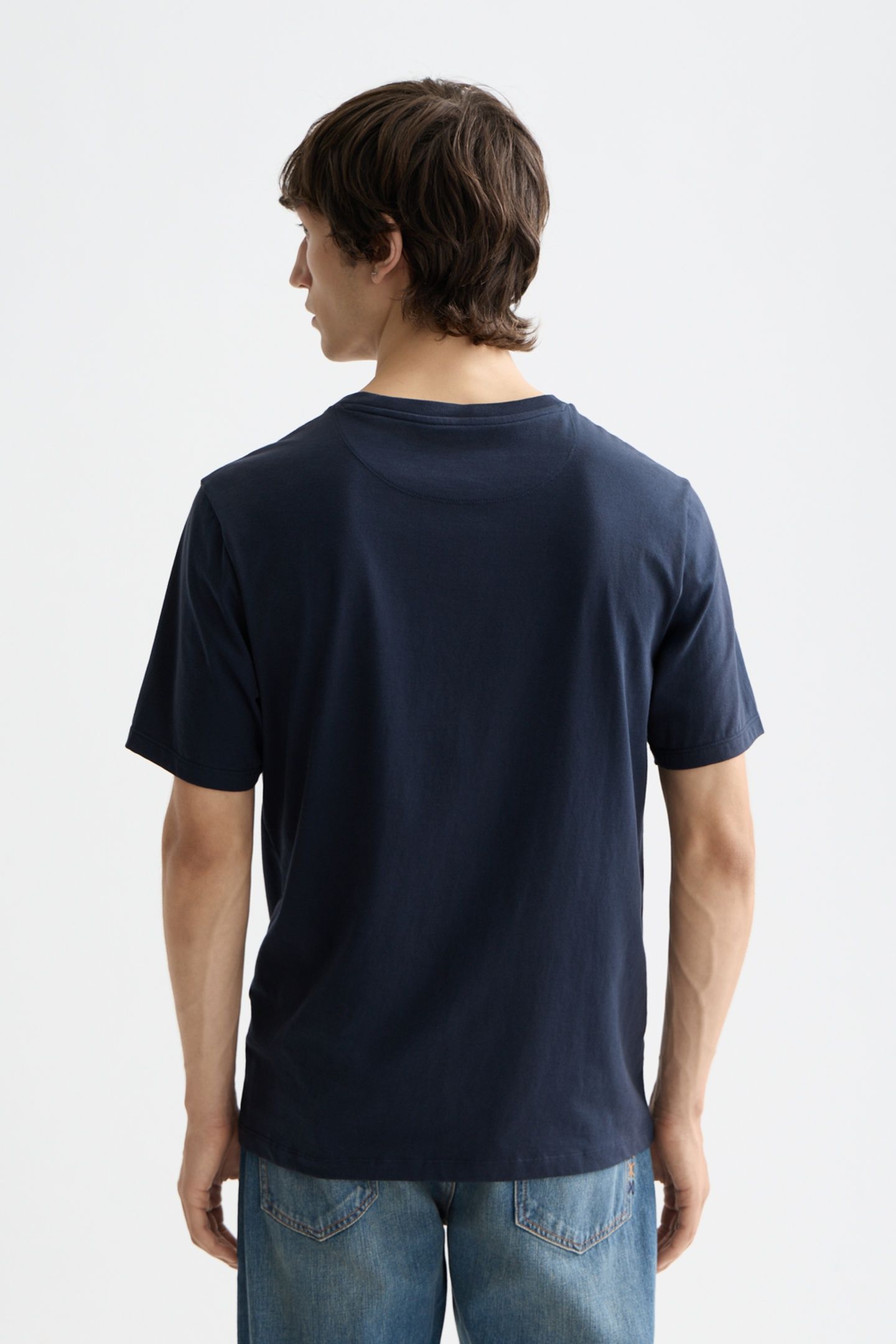 CHEST LOGO REGULAR-FIT T-SHIRT NAVY 2