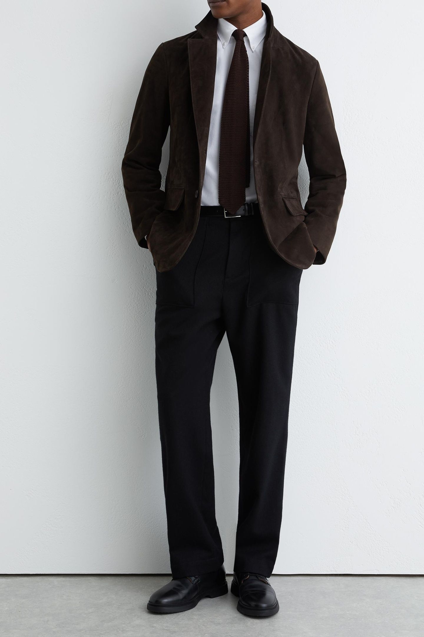 SUEDE BLAZER CHOCOLATE BROWN 1