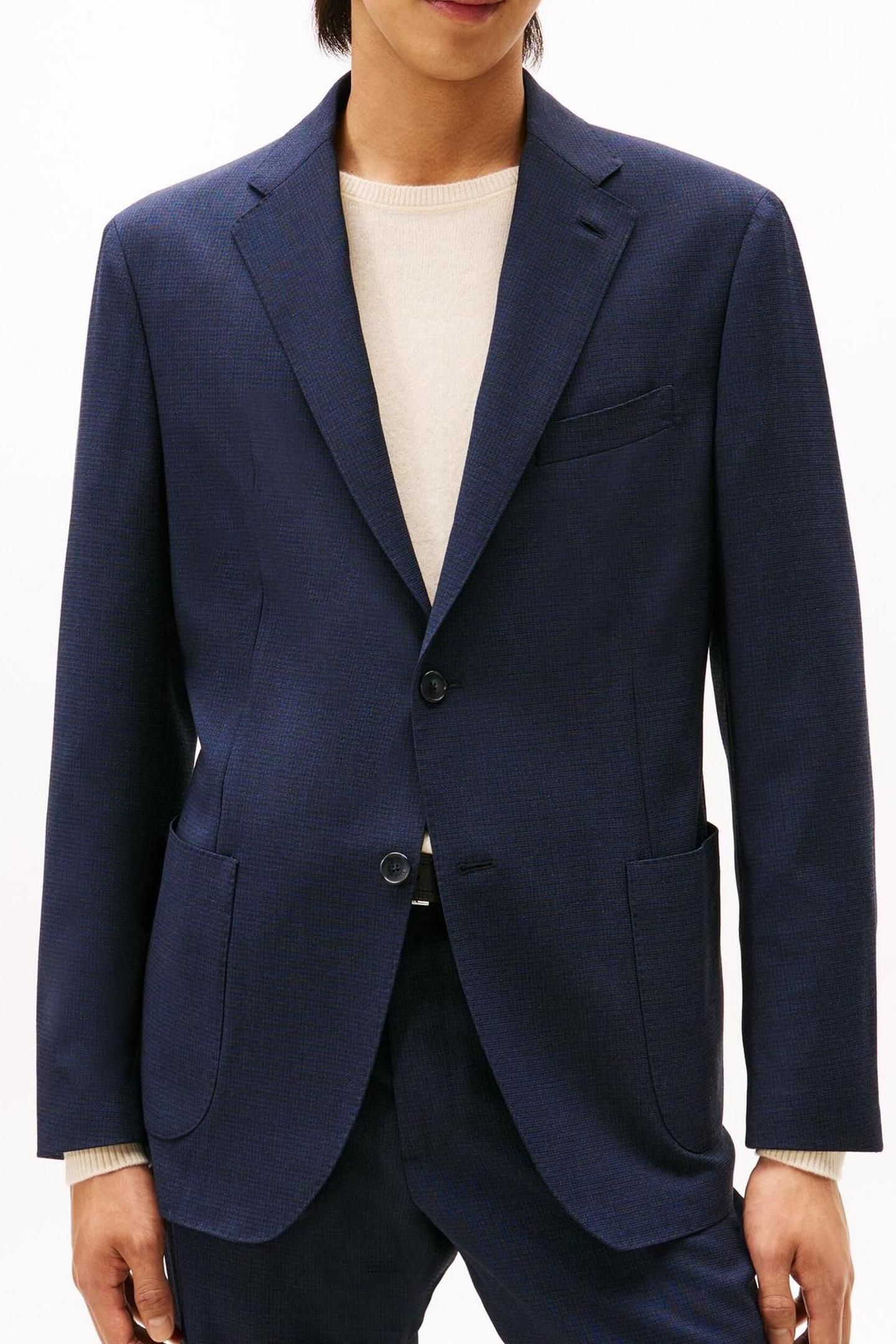 MICROFANCY TECH WOOL BLAZER BLUE 1
