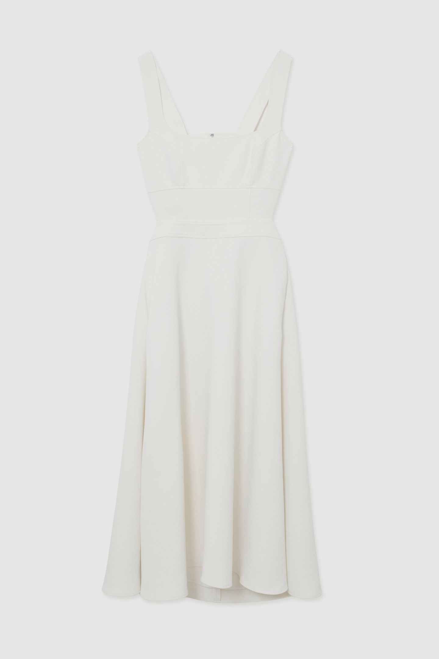 WAISTED MIDI DRESS IVORY 5